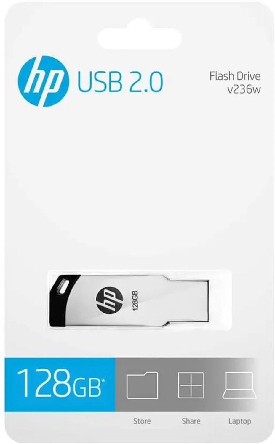 Image of HP Pen Drive v236W 128 GB Pen Drive Compatible with Audio Player, 128 GB Pen Drive Compatible with Audio Player, Desktop Computer, Gaming Console, Laptop, Mobile, Netbook, Television, Tablet USB 2.0 Metal Case