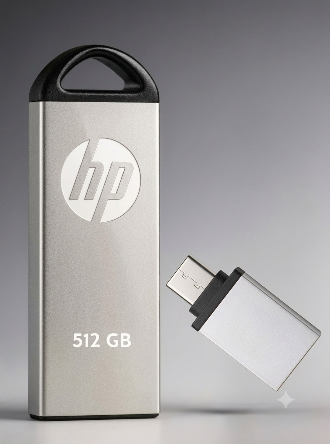 Image of HP V220z-512GB C OTG 512 GB Pen Drive Compatible with Audio Player, Desktop Computer, Gaming Console, Laptop, Mobile USB 3.0 Metal Case