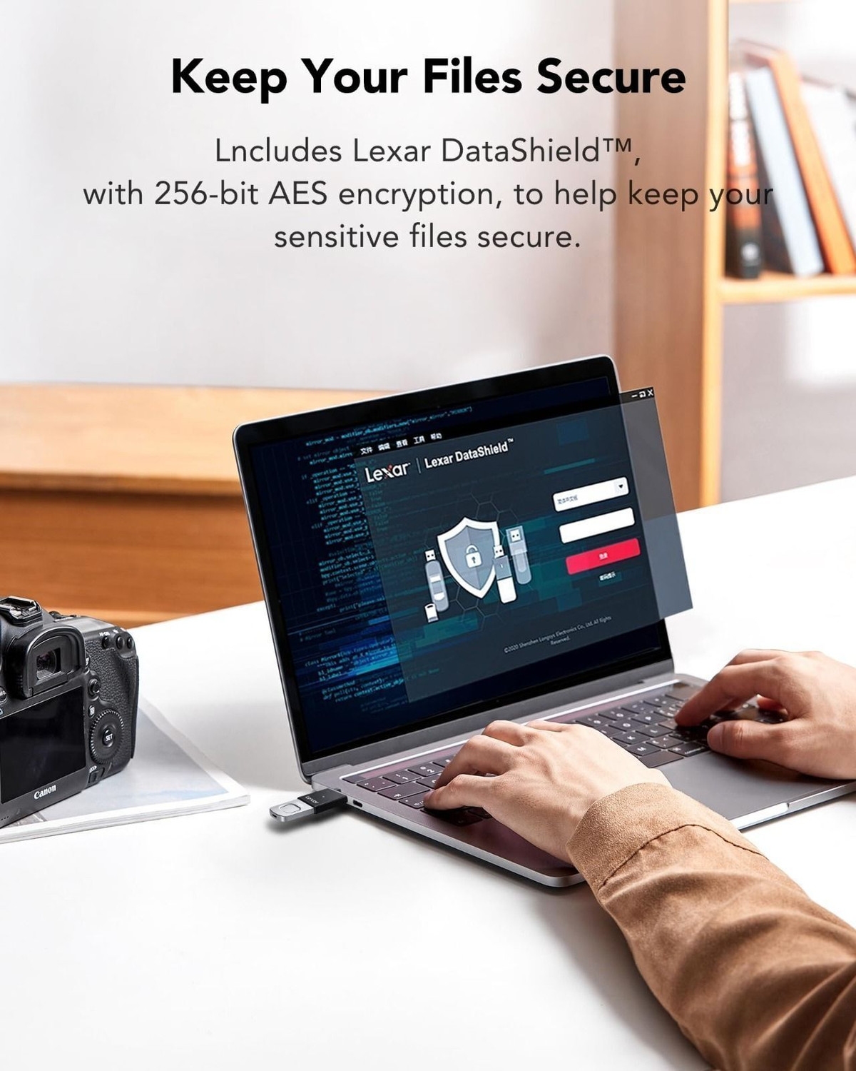 Image of Lexar Fingerprint F35 Pro Gen1 (400MB /s Read) 256 GB Pen Drive Compatible with Laptop USB 3.1 Metal Case