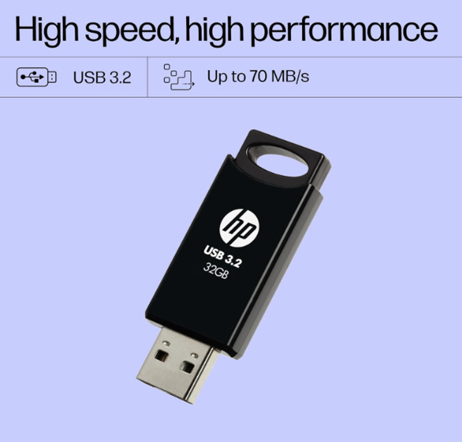 Image of hphp 712w USB 3.2 256 GB Pen Drive Compatible with Laptop, Desktop Computer USB 3.2 Plastic Case