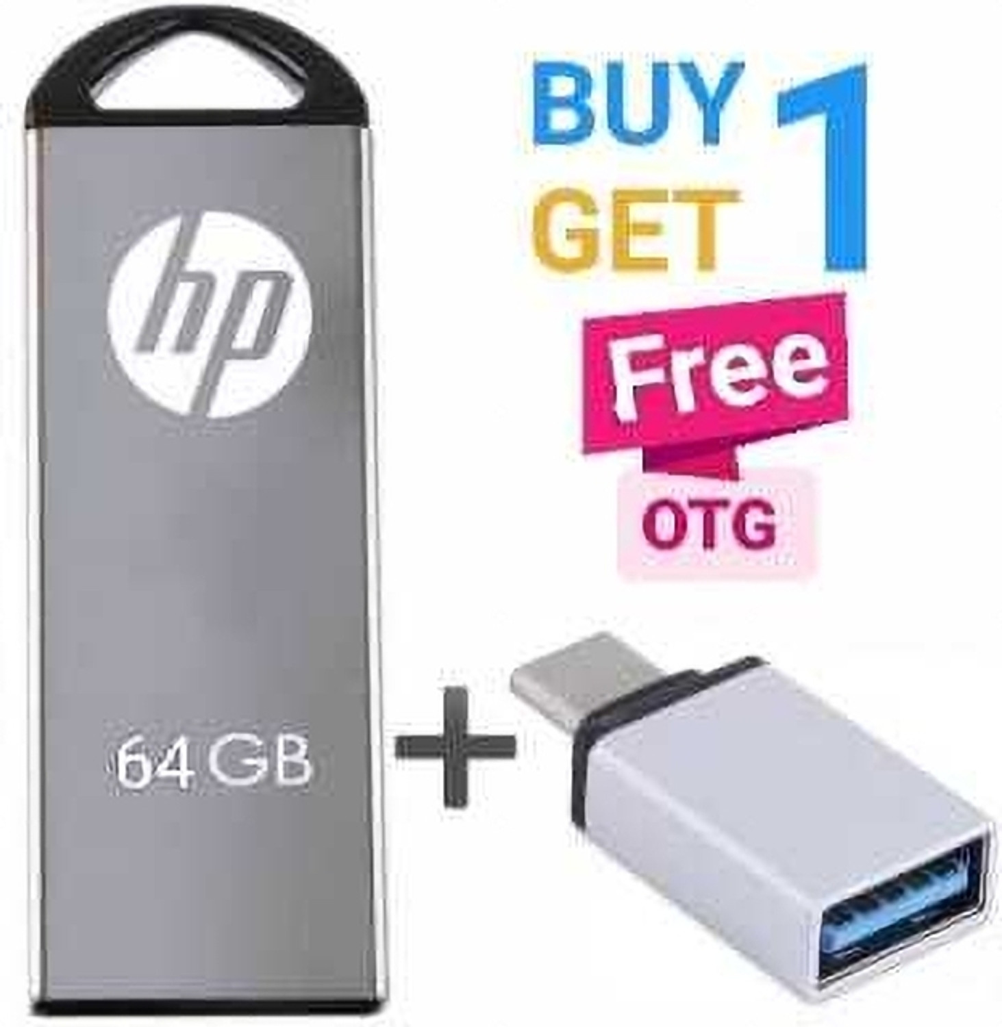 Image of HP V220W 64 GB Pen Drive Compatible with Netbook, Gaming Console, Desktop Computer, Audio Player, Television, Laptop USB 2.0 Metal Case