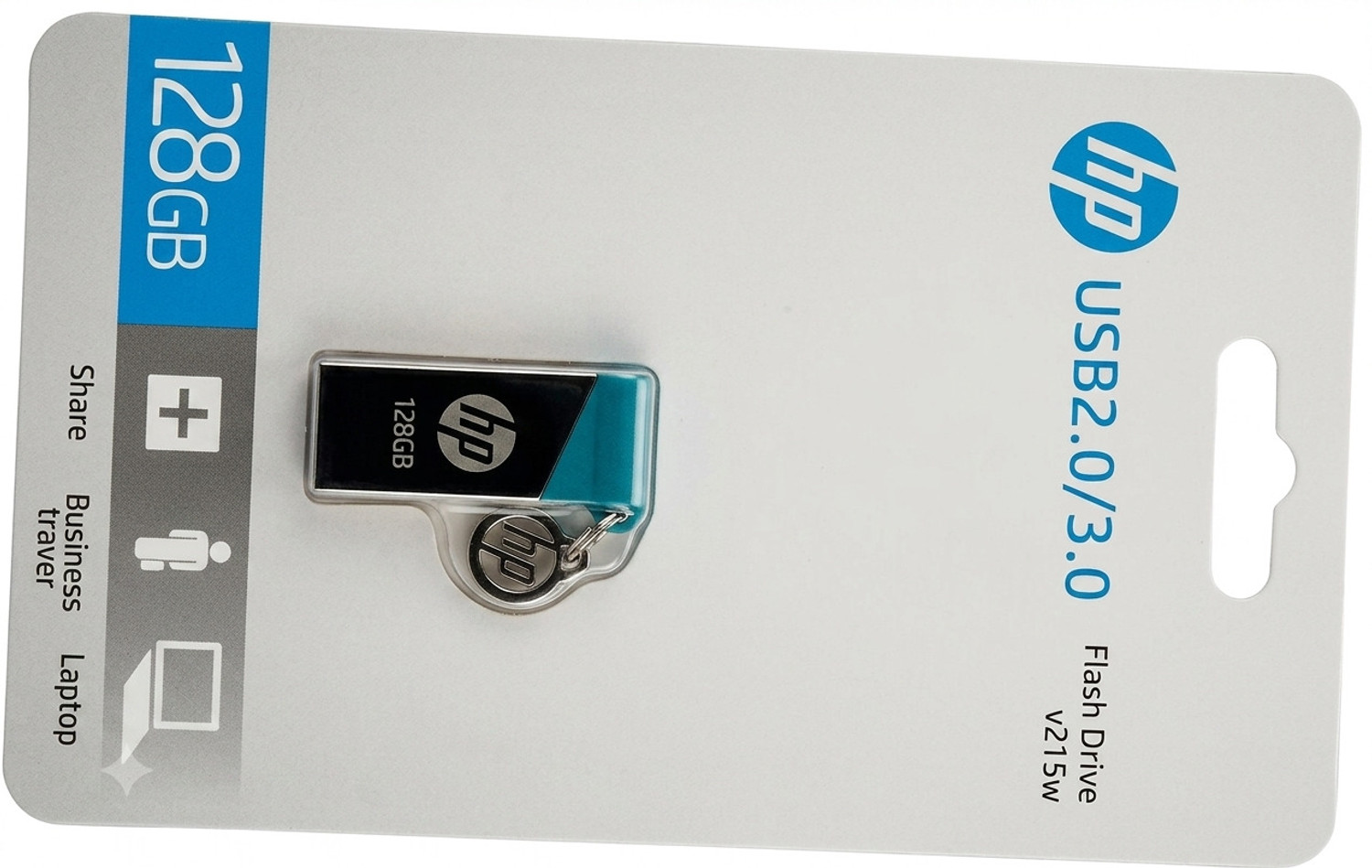 Image of HP V215w-128GB 128 GB Pen Drive Compatible with Audio Player, Desktop Computer, Gaming Console, Laptop USB 2.0 Metal Case
