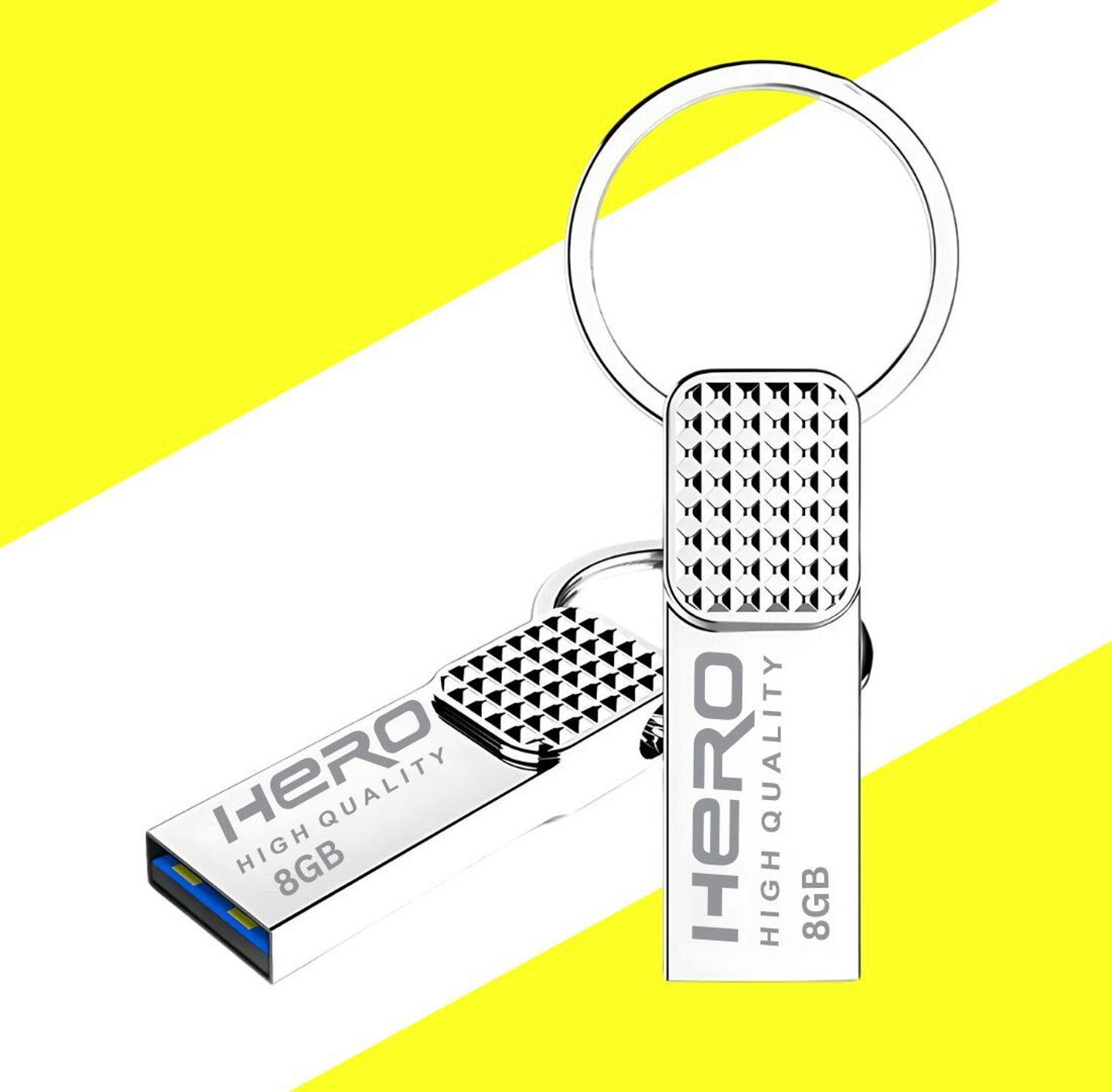Image of herohighquality pendrive 8 GB Pen Drive Compatible with Mobile, Tablet, Television, Laptop, Desktop Computer, Gaming Console USB 3.0 Metal Case