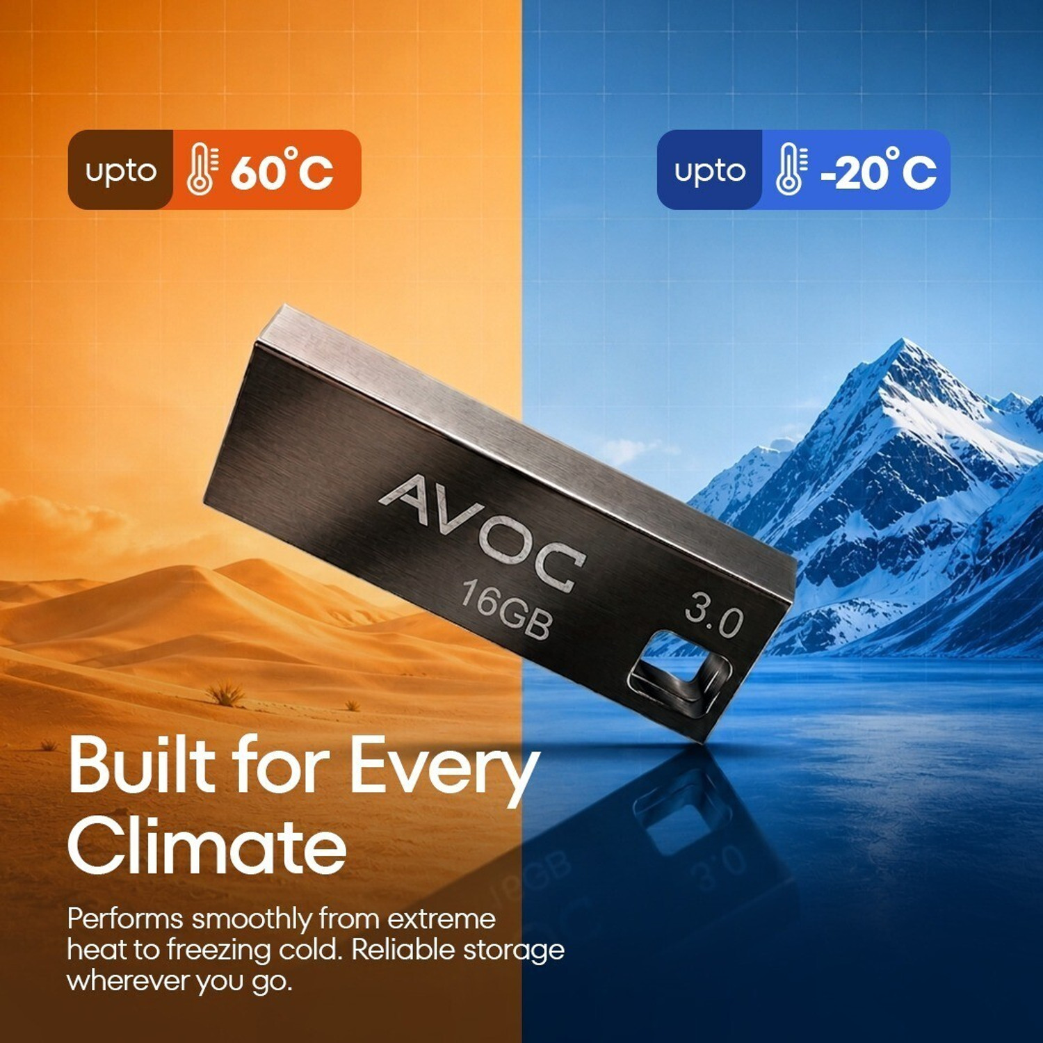 Image of AVOC FLASH HIGH Speed Metal USB Flash Drive F02 16 GB Pen Drive Compatible with Laptop, Desktop Computer, Audio Player USB 2.0 Metal Case