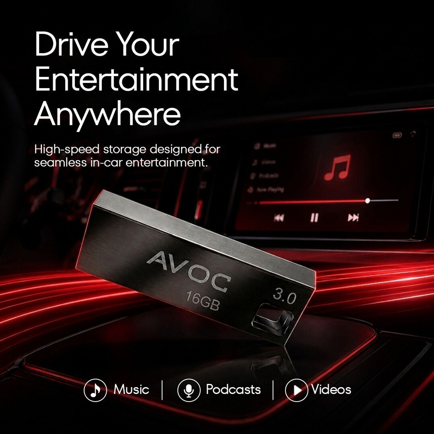 Image of AVOC FLASH HIGH Speed Metal USB Flash Drive F02 16 GB Pen Drive Compatible with Laptop, Desktop Computer, Audio Player USB 2.0 Metal Case