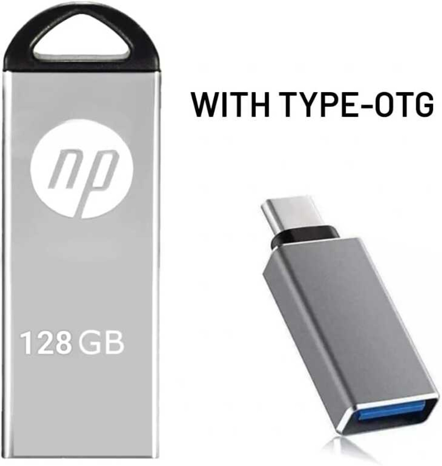 Image of mkhp v220 128 GB Pen Drive Compatible with Audio Player, Desktop Computer, Gaming Console, Laptop, Mobile USB 2.0 Metal Case