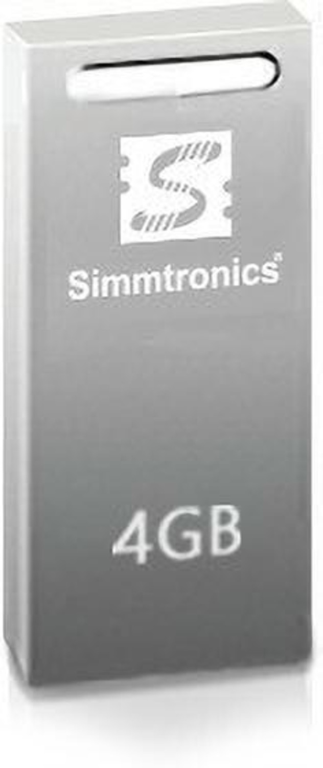 Image of Simmtronics USB Flash Drive with Metal Body, 5 Years Warranty 4 GB Pen Drive Compatible with Laptop, Desktop Computer USB 2.0 Metal Case