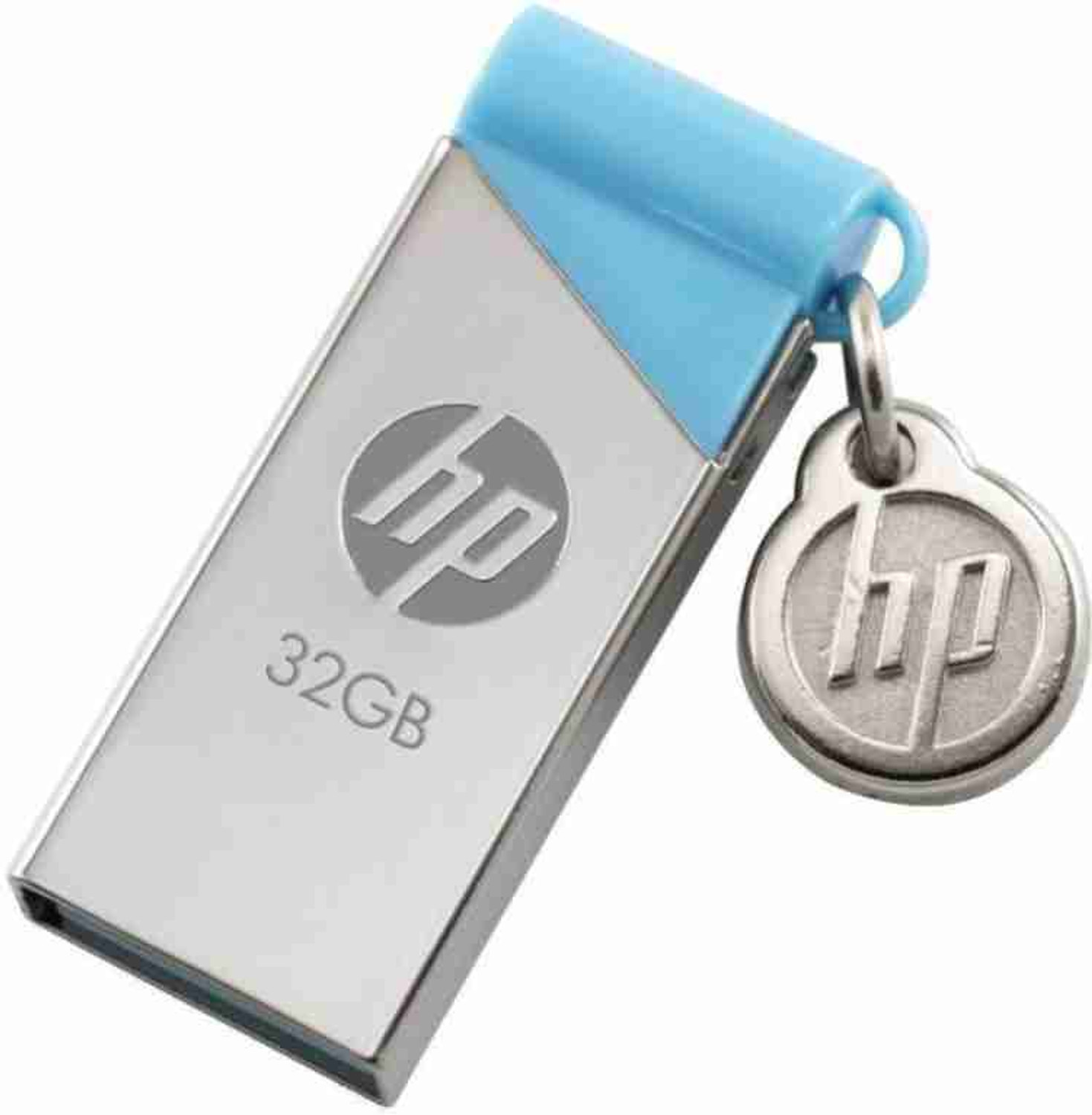 Image of HP v215b 32 GB Pen Drive Compatible with Desktop Computer, Laptop, Netbook USB 2.0 Metal Case