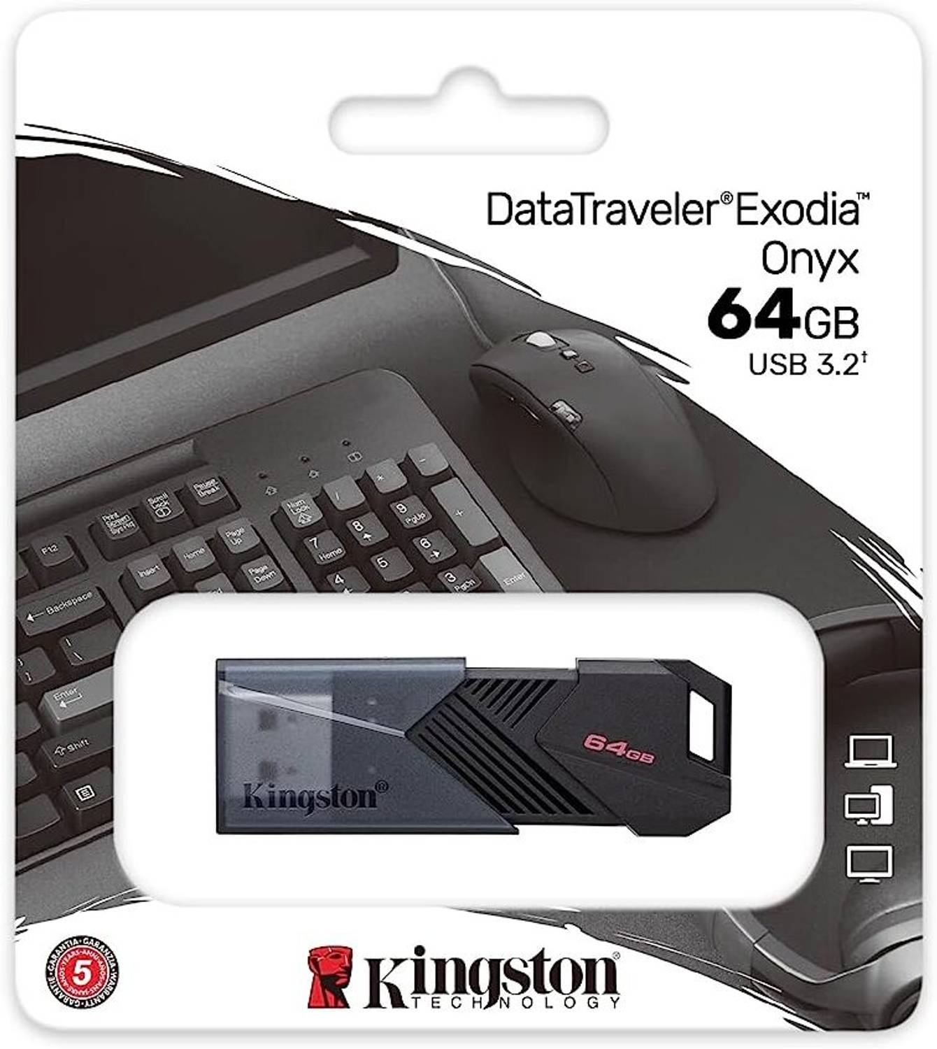 KINGSTON DataTraveler Exodia Onyx 64GB USB 3.2 Pen Drive - Image 3