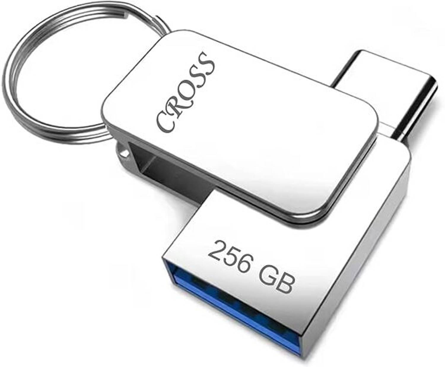 CROSS Extreme Type-C Pendrive 256 GB OTG Drive Compatible with Mobile, Laptop, Desktop Computer, Tablet, Netbook, Television USB 3.0, USB 3.2 Metal Case
