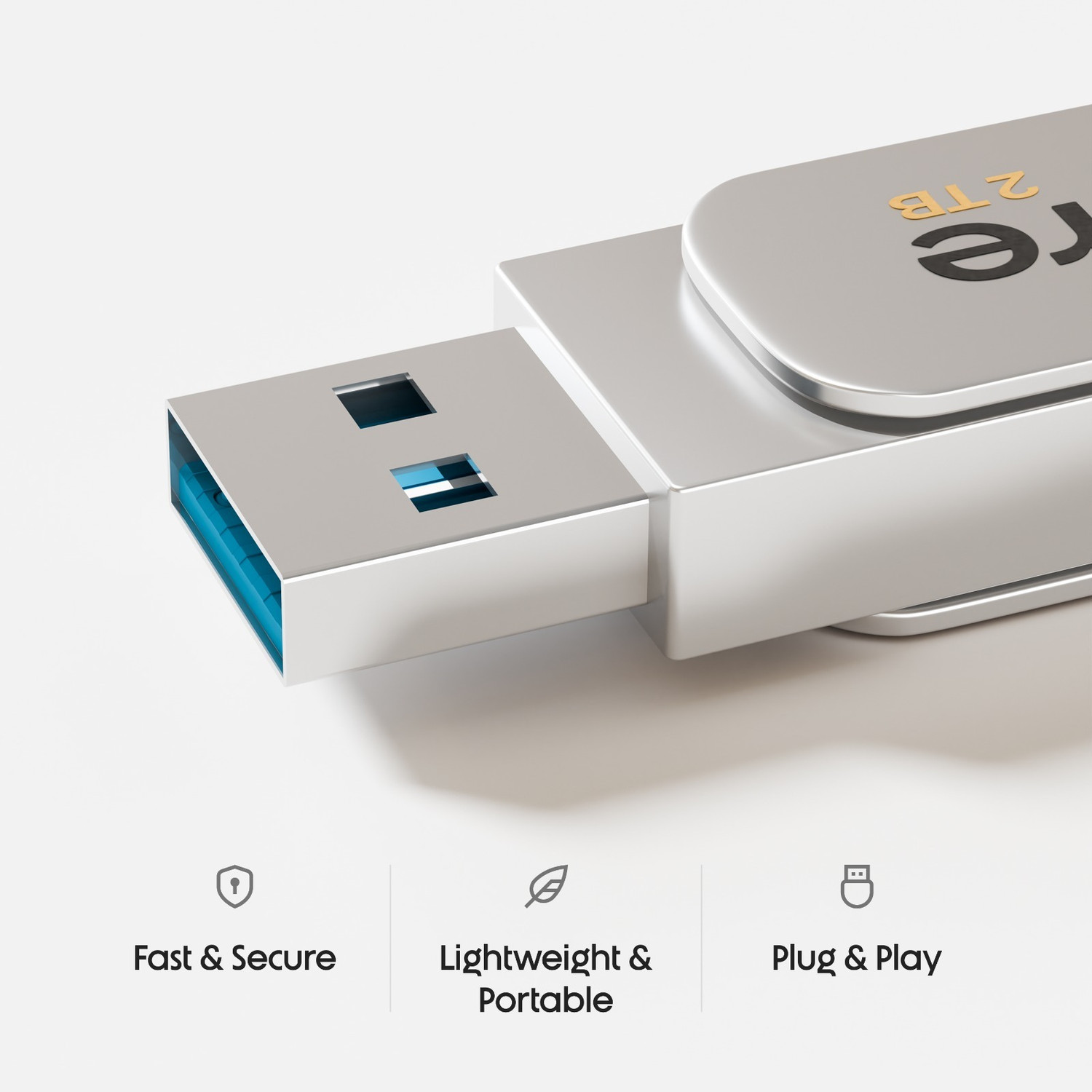 Image of Getmor computer storage type-C and usb type-A 2 TB OTG Drive Compatible with Desktop Computer, Laptop, Mobile, Television, Audio Player USB 3.0 Metal Case