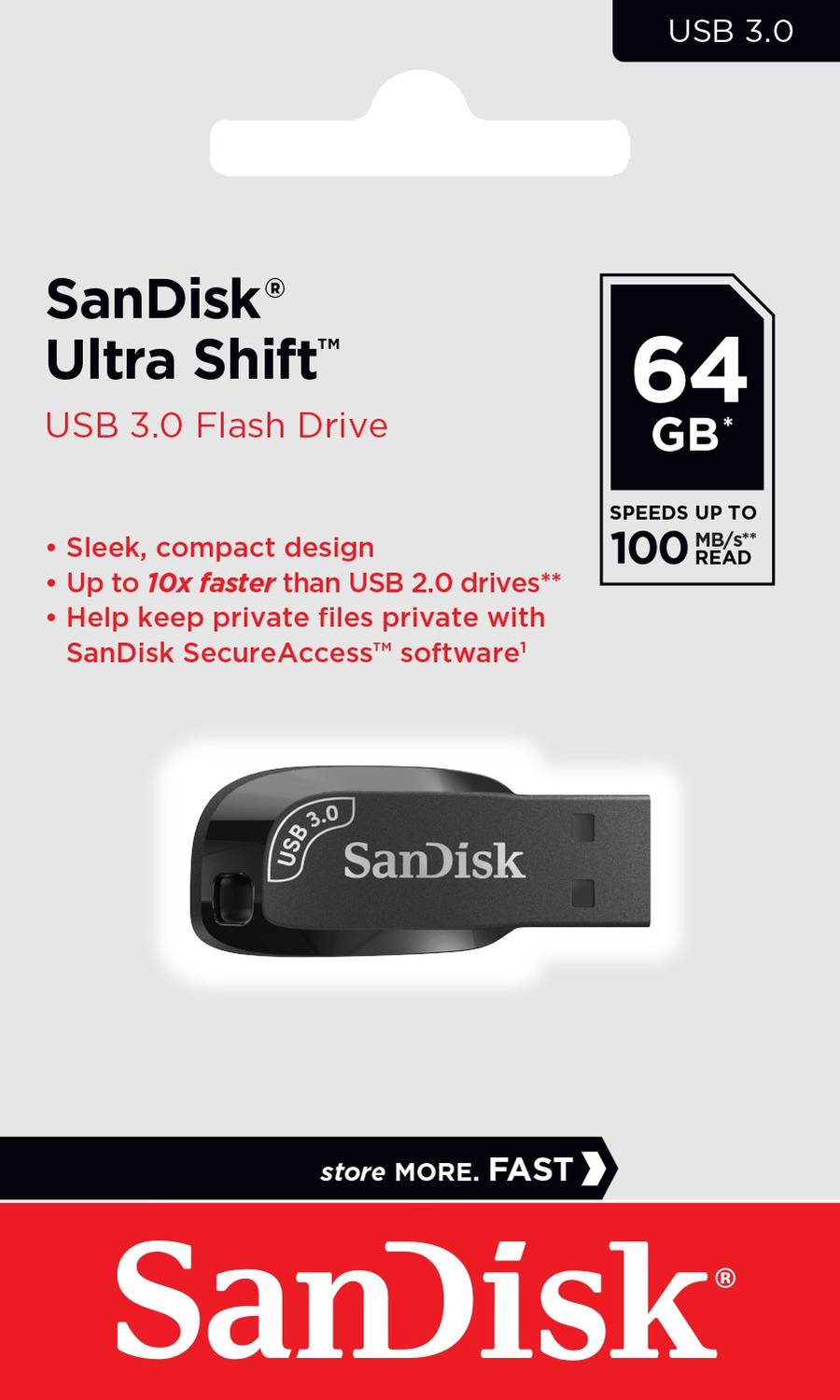 SanDisk Ultra Shift USB 3.0 64GB Pen Drive - Image 3