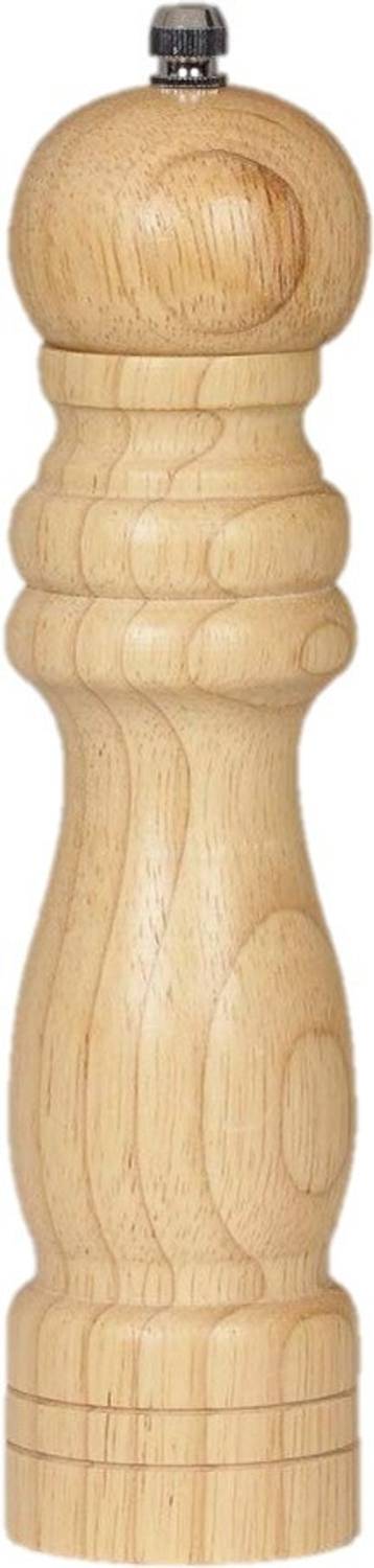 CherryBox Wooden Salt and Pepper Grinder - Mixer Mill Shaker Sprinkler - Steel Blades Crusher - Spice Storage for Dining & Kitchen (1 Pcs) (8 inch) Wooden Traditional Pepper Mill