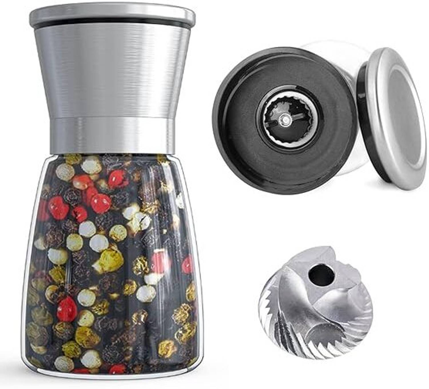 AJCART Stainless Steel, Glass Squeeze Mill