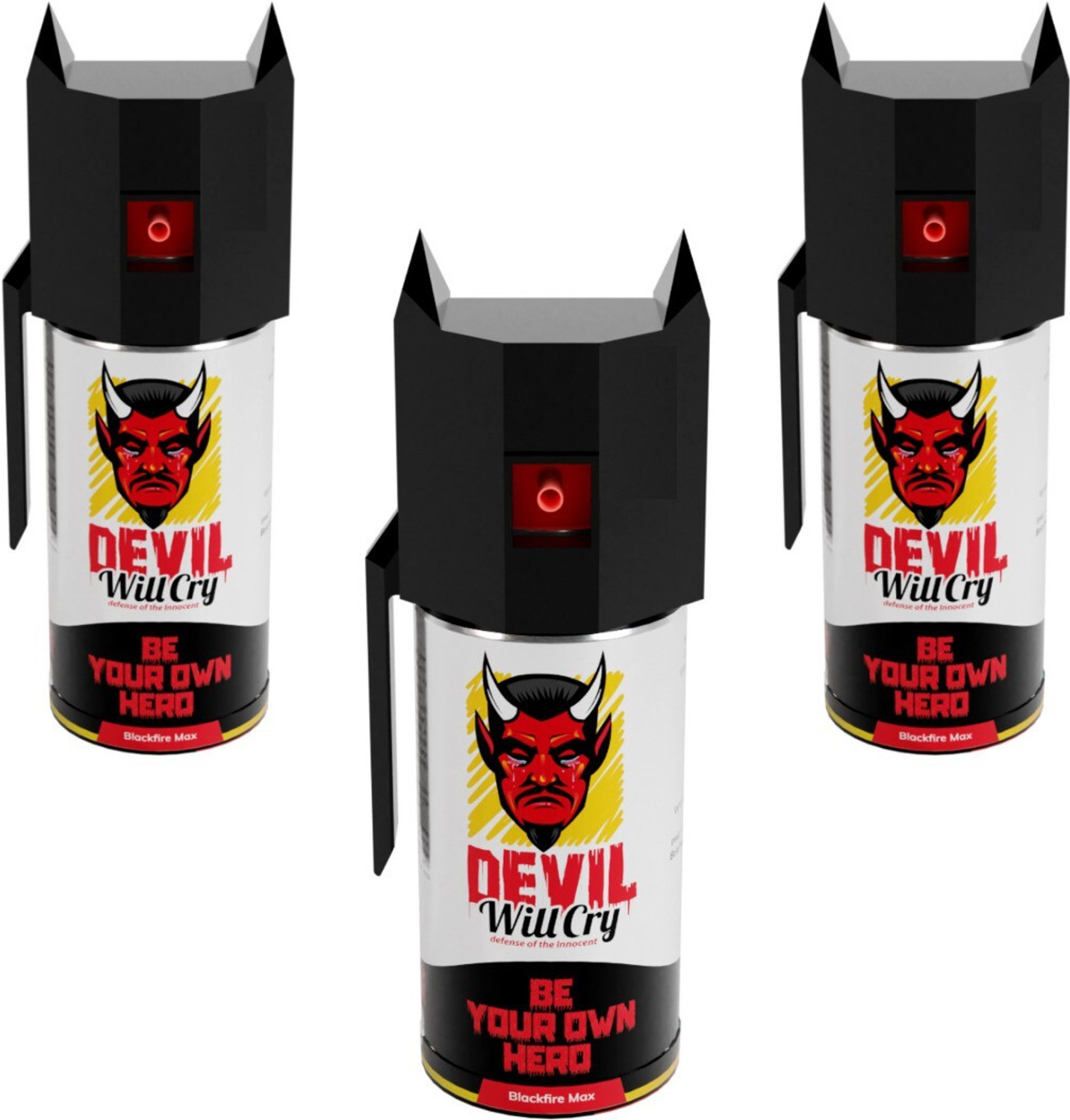 Image of Devil Will Cry DEVIL WILL CRY strongest black pepper spray tool pack of 3 Pepper Fogger Spray