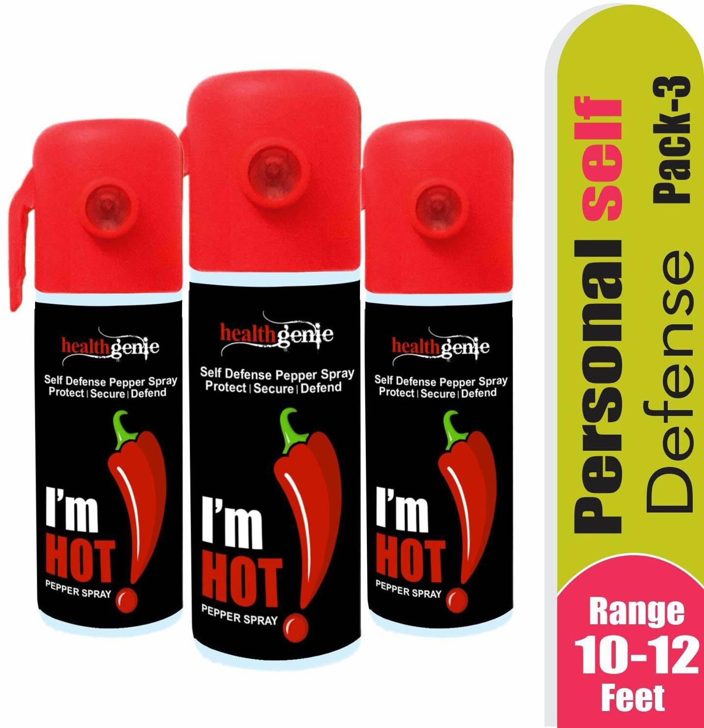 Healthgenie Pepper Spray Pack Of 3 Self Defence, Protection &