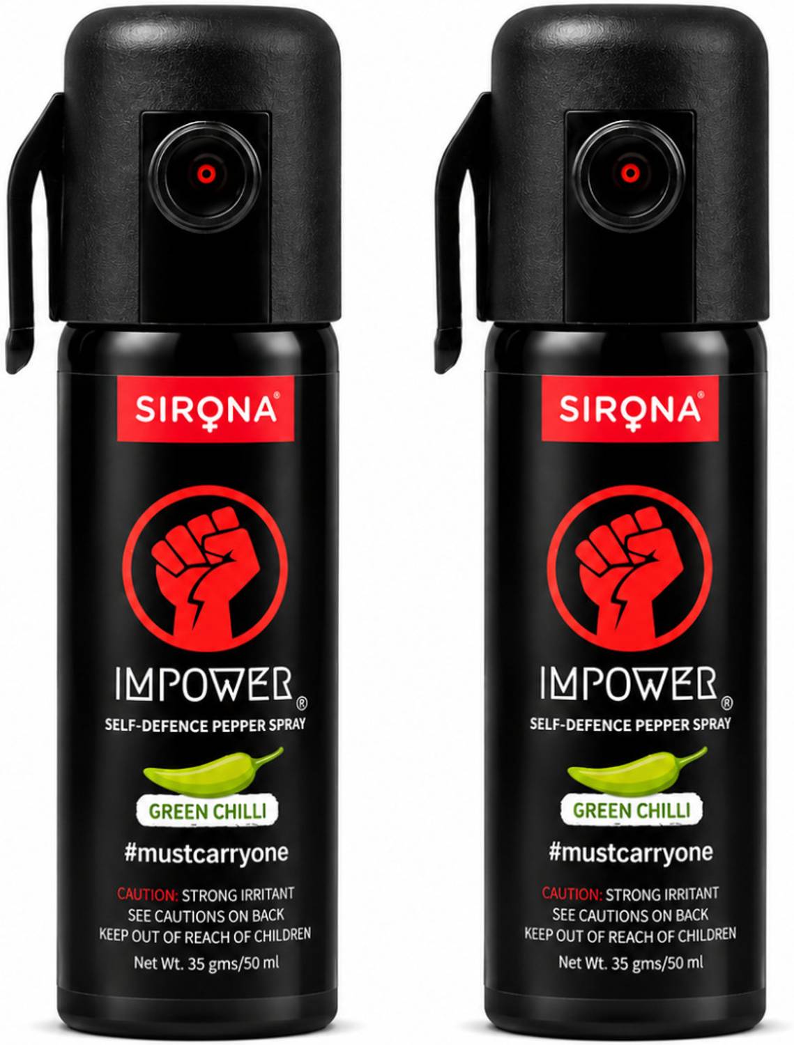 Impower Green Chilli Self-Defence Spray, 12 Ft Range, Pocket Size - Image 1