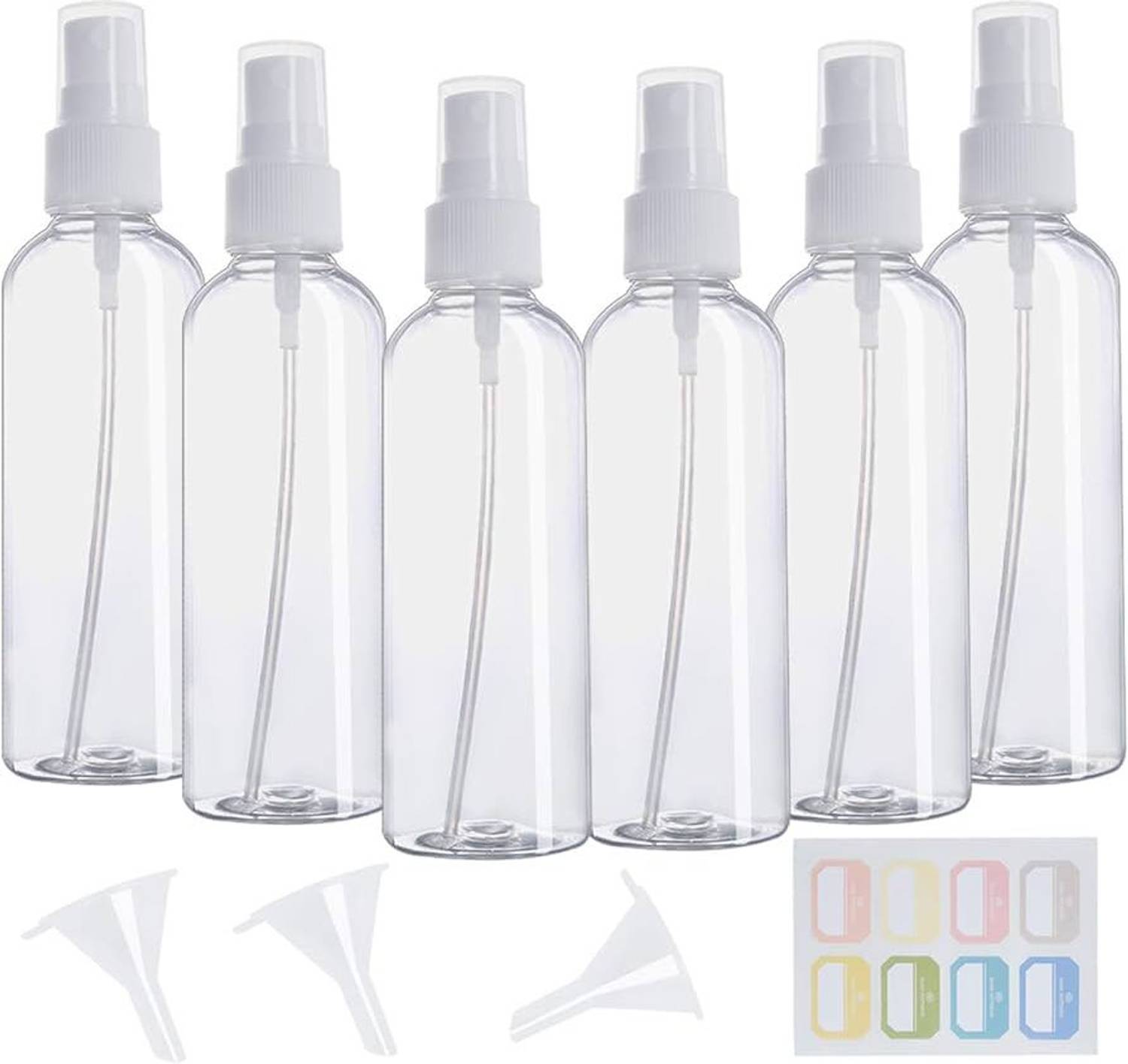 ASTRAMART PACK OF 6-100ML CLEAR COSMETIC SPRAY BOTTLE FOR HAIR OIL,COOKING,MAKEUP ETC 100 ml PET Spray Bottle