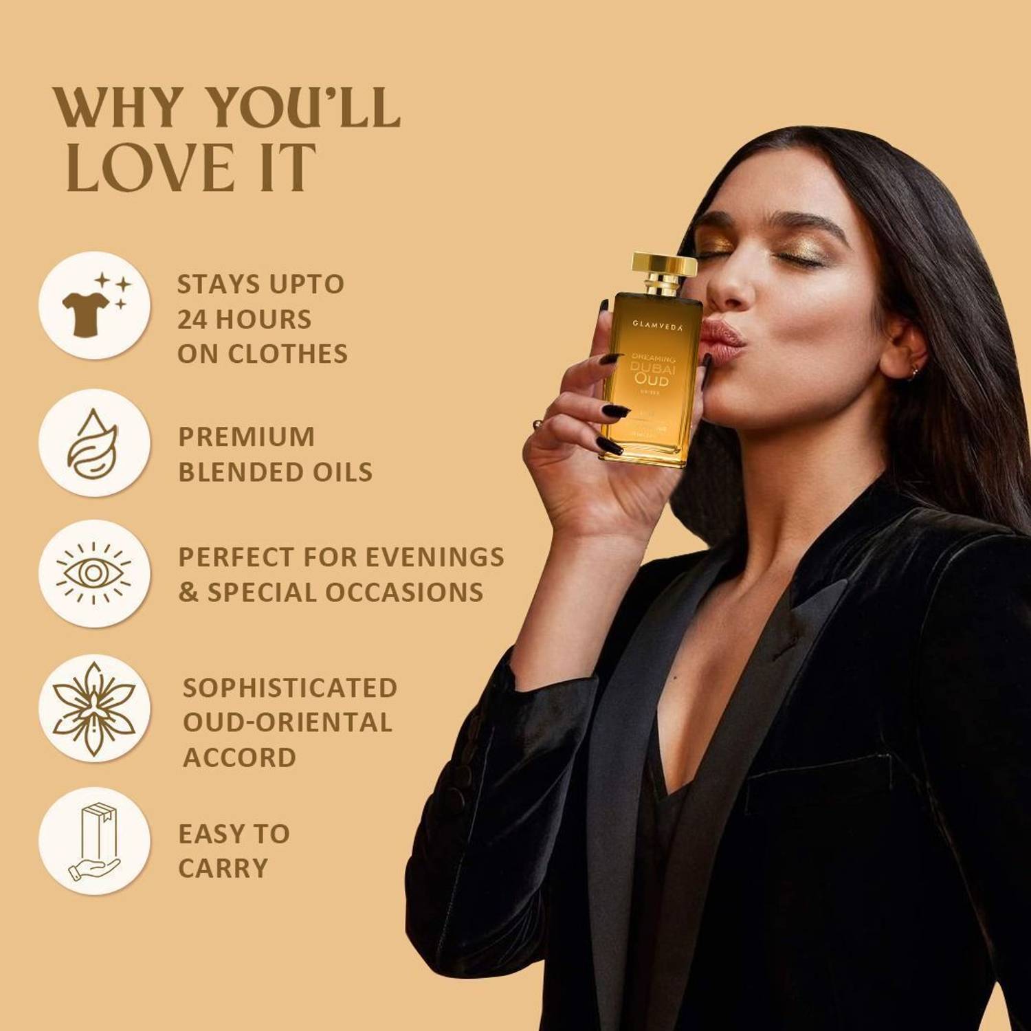 GLAMVEDA Dreaming Dubai Oud Luxury Pure Perfume 100 ml - Image 2