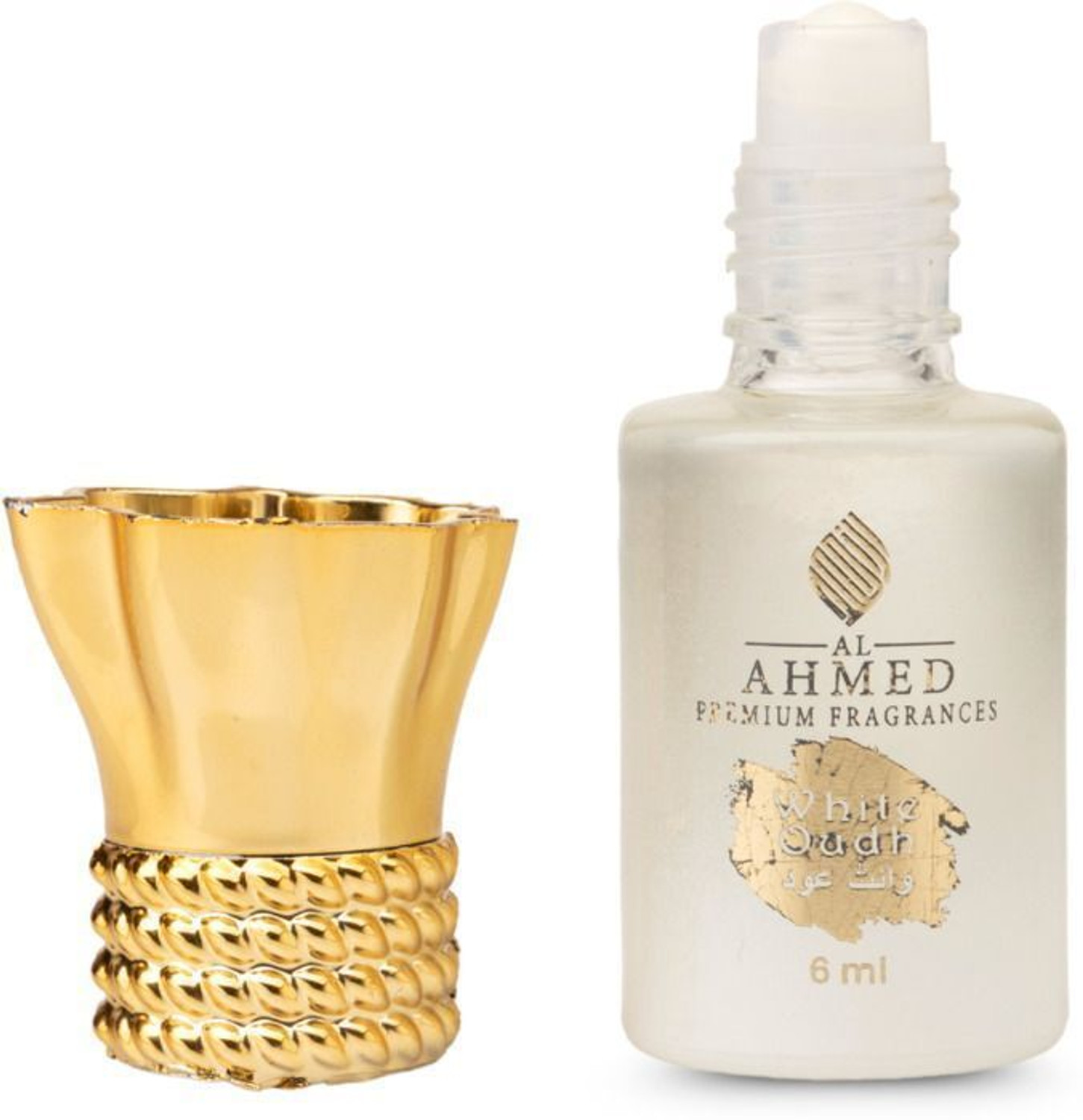 Image of Al Ahmed White Oudh Roll-On Attar 100% Pure, Non-Alcoholic, Long-Lasting Luxury Fragrance Eau de Parfum - 6 ml