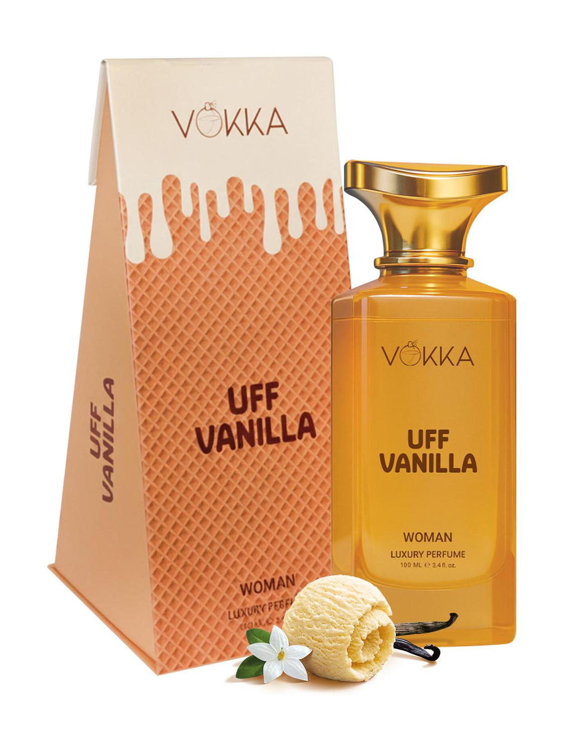 VOKKA Uff Vanilla Perfume For Woman 100ml | Luxury Long Lasting Eau de Parfum  -  100 ml