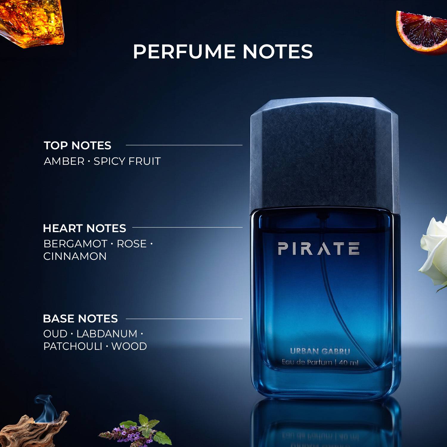 urbangabru PIRATE Eau De Parfum for Men 40 ml - Image 3