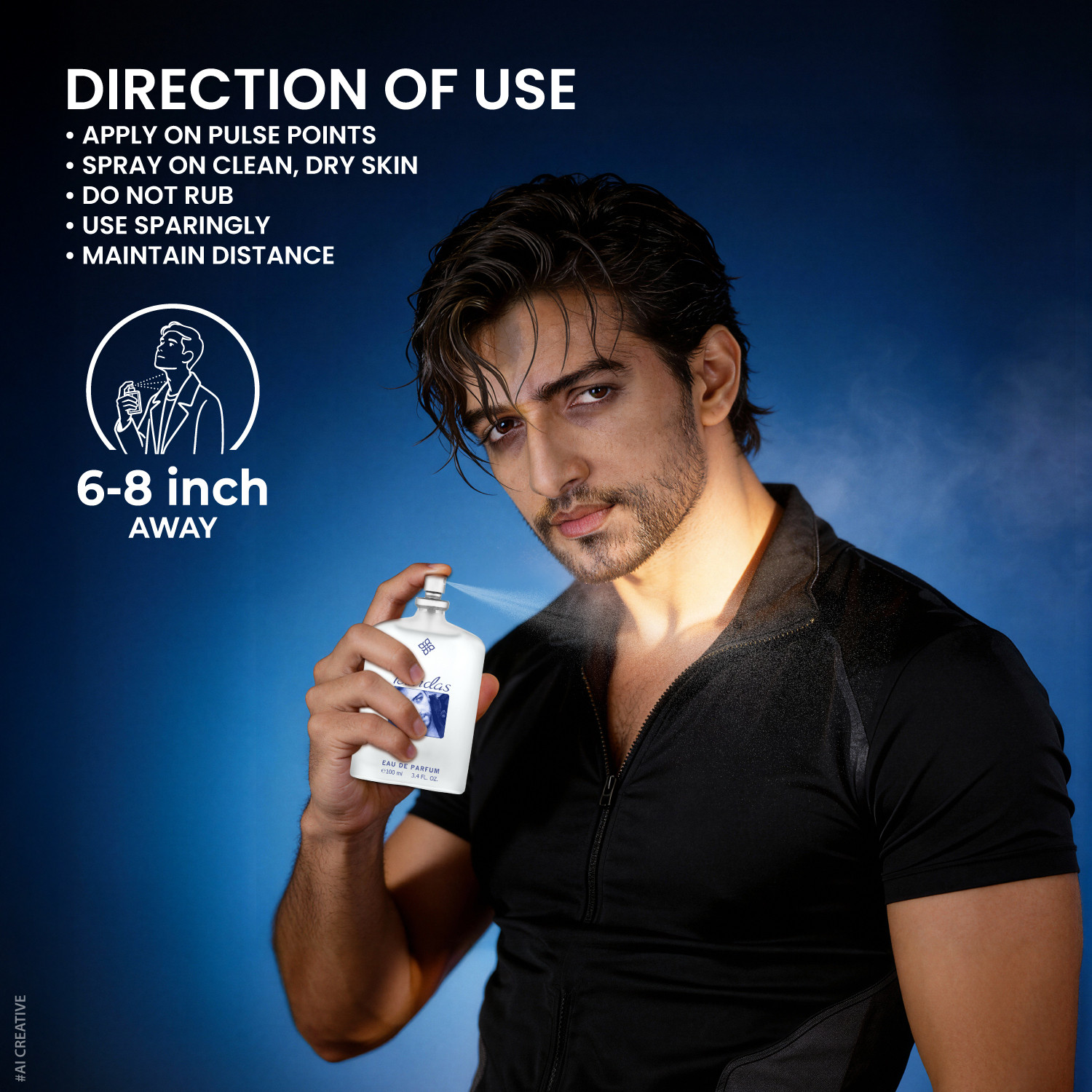 Image of RIYA Bindas Blue Perfume |Unique Blends of Mint & Mandarin Eau de Parfum - 100 ml