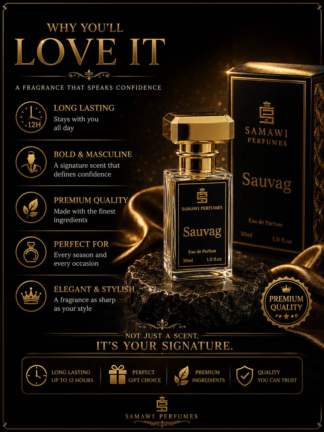 samawiperfume SAUVAG30 Eau de Parfum - 30 ml - Image 4