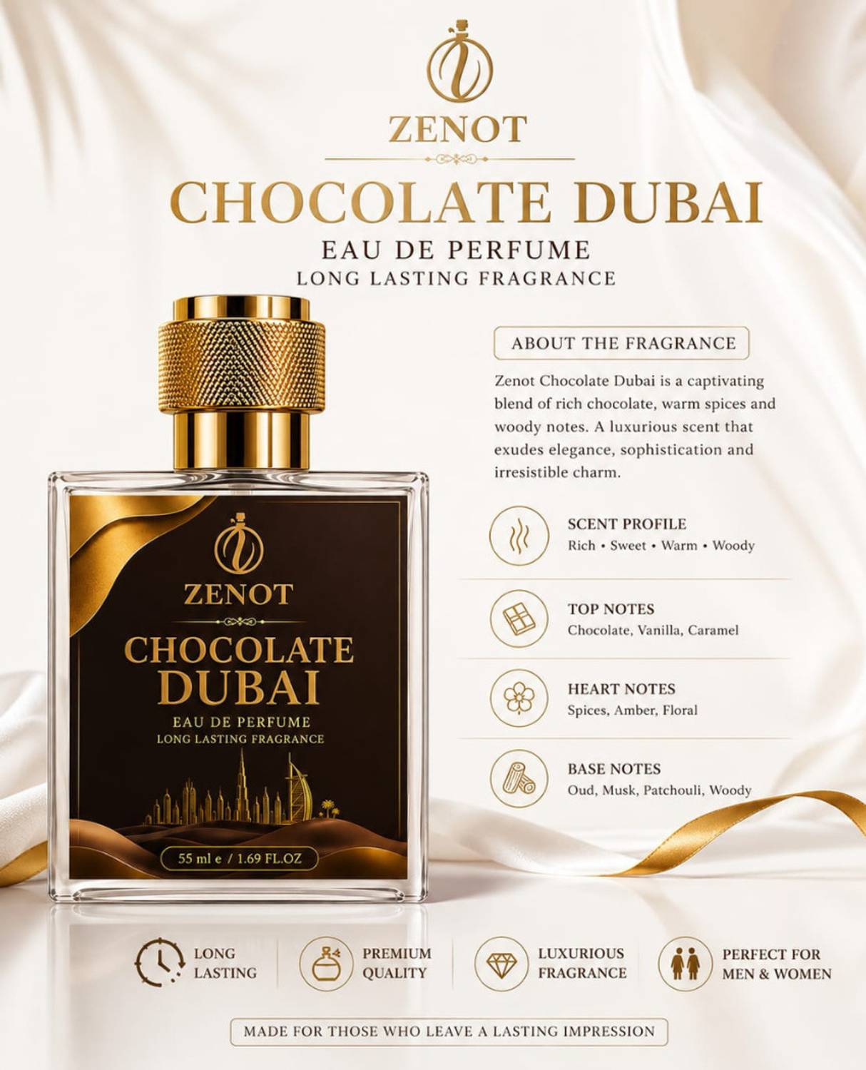 ZENOT Dubai Choco Premium Eau de Parfum - 50 ml - Image 4