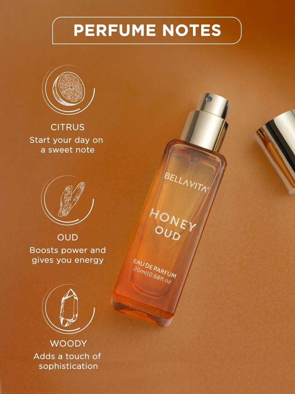 BELLAVITA Honey Oud Perfume 20 ml - Image 2