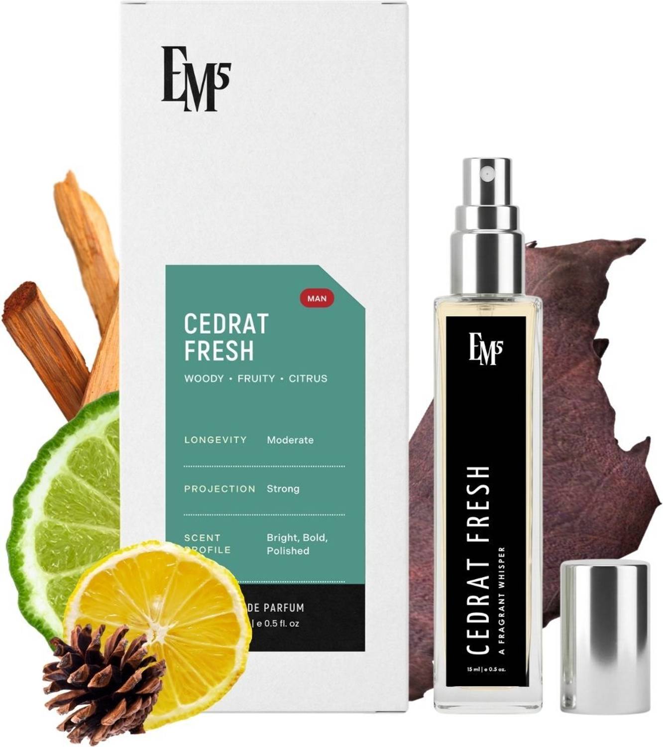 Buy Em5 Cedrat Fresh Perfume | Woody Citrus Aromatic Warm Spicy