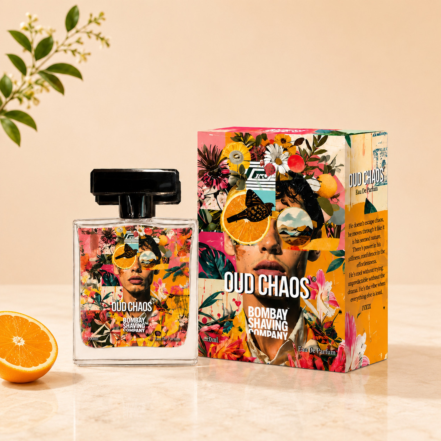 Image of BOMBAY SHAVING COMPANY Oudh Chaos Perfume for Men-Bold Seductive Scent-Gift for boyfriend /brother Eau de Parfum - 100 ml