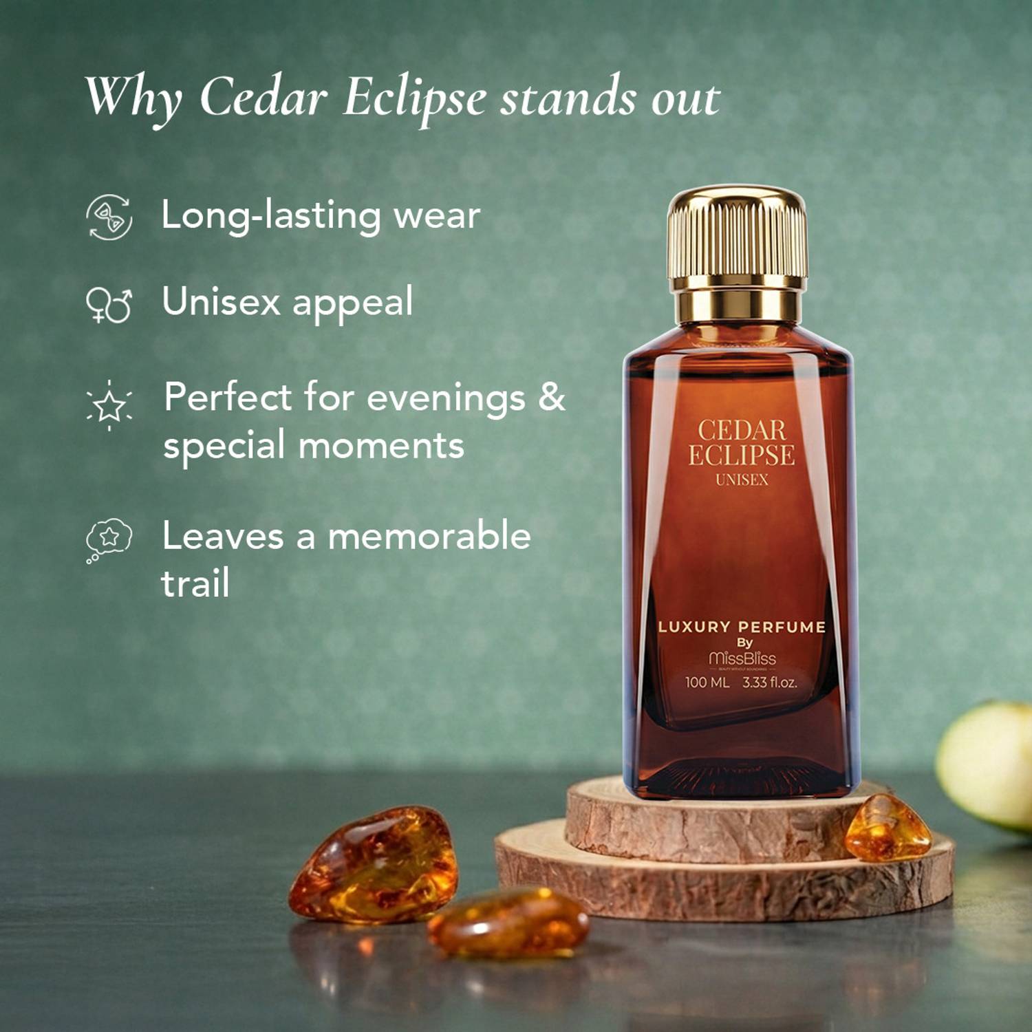 MissBliss Cedar Eclipse 100ml Unisex Perfume - Image 5