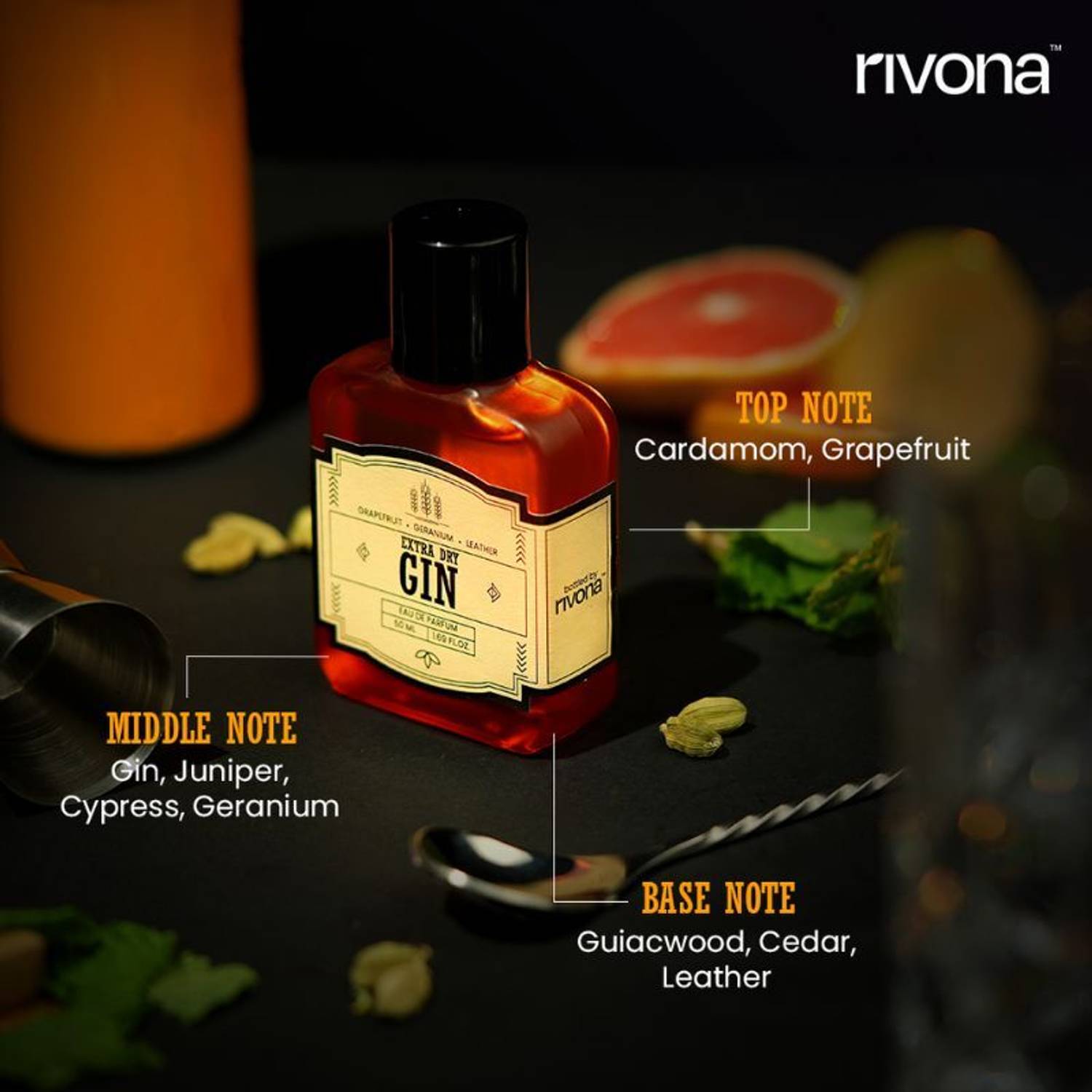 RIVONA Extra Dry Gin Perfume 50 ml - Image 2