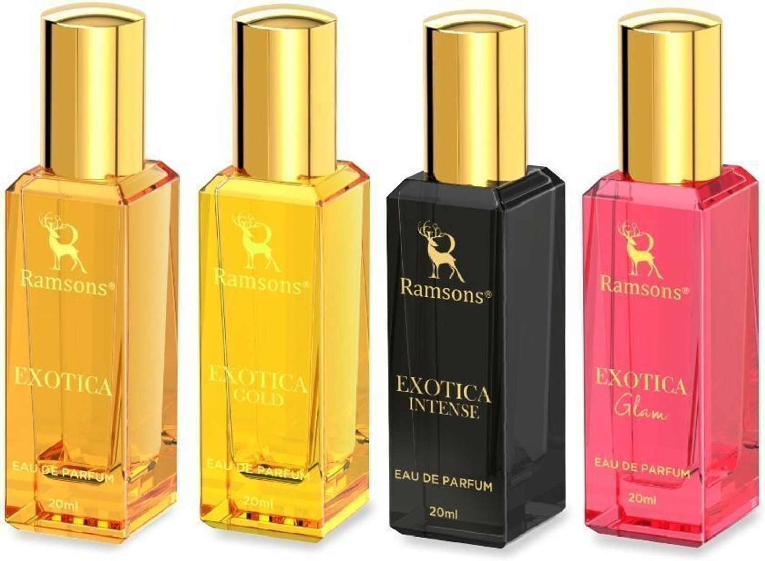 Image of RAMSONS Exotica Premium Giftset Pack of 4 Unisex Perfume (20ml x 4) Eau de Parfum - 80 ml