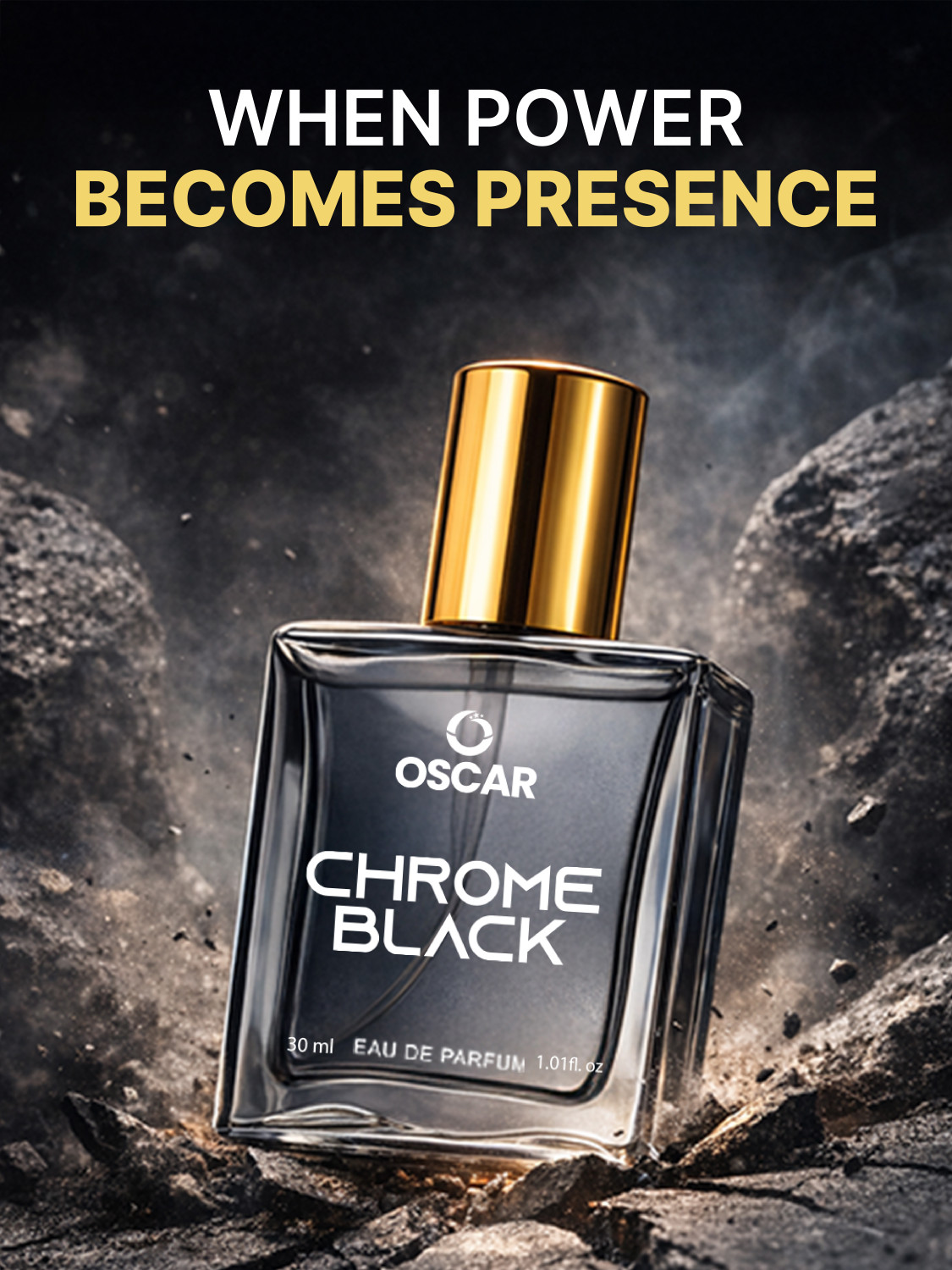 Image of OSCAR Chrome Black Premium Perfume | Strong & Long Lasting Fragrance | Luxury Eau de Parfum - 30 ml