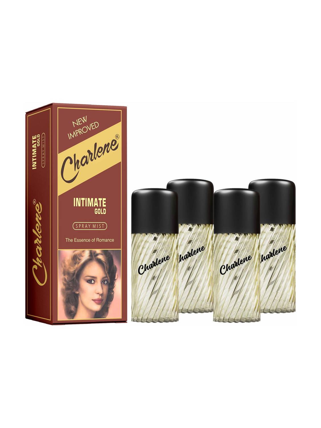 Charlene Spray Mist Intimate Gold 4pcs 30ml Perfume - Image 1