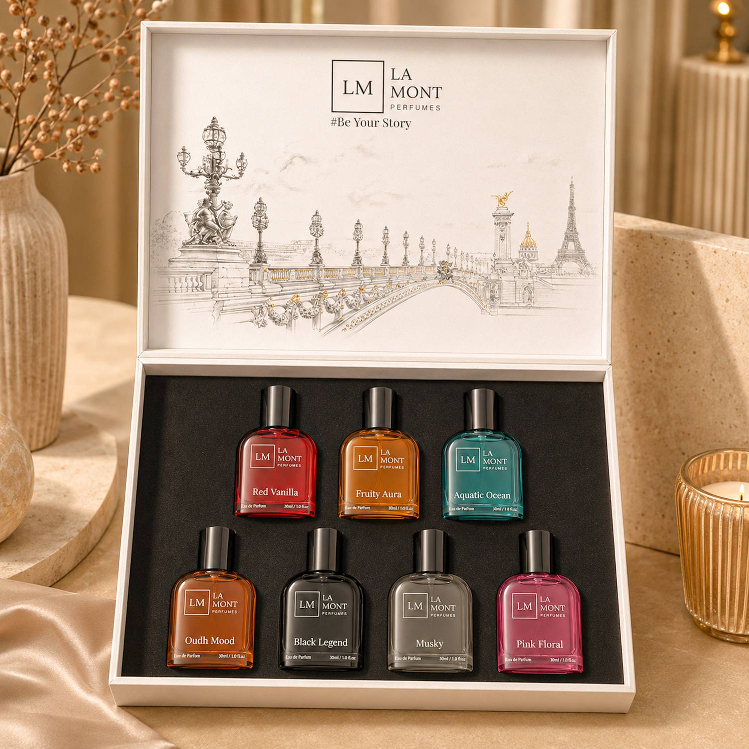 LA MONT PERFUMES Imperial Collection Pack of 7 · 30 ml (210 ml total) - Image 1