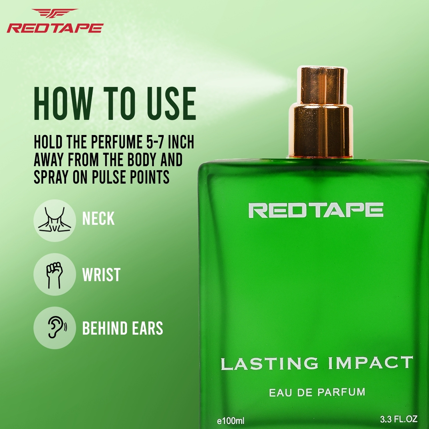 Image of Red Tape Premium Long-Lasting Perfume Lasting Impact Eau de Parfum - 100 ml