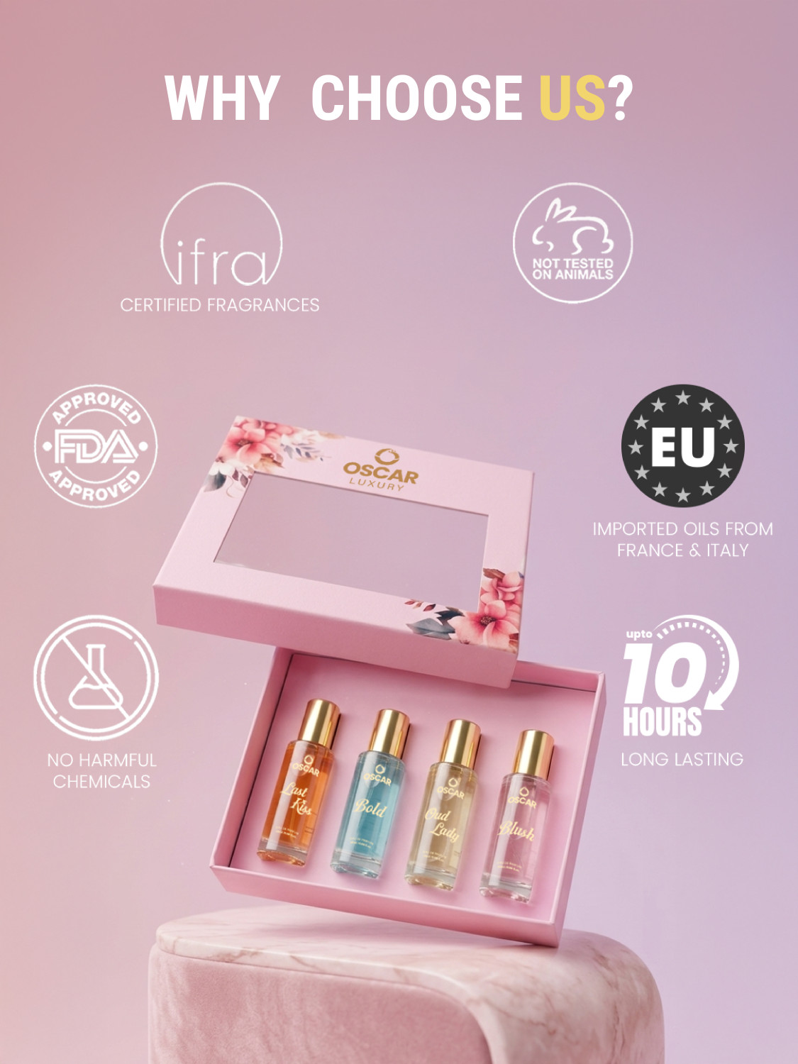 Image of OSCAR Luxury Women Perfume Gift Set Combo | Strong & Long Lasting | Luxury Eau de Parfum - 80 ml
