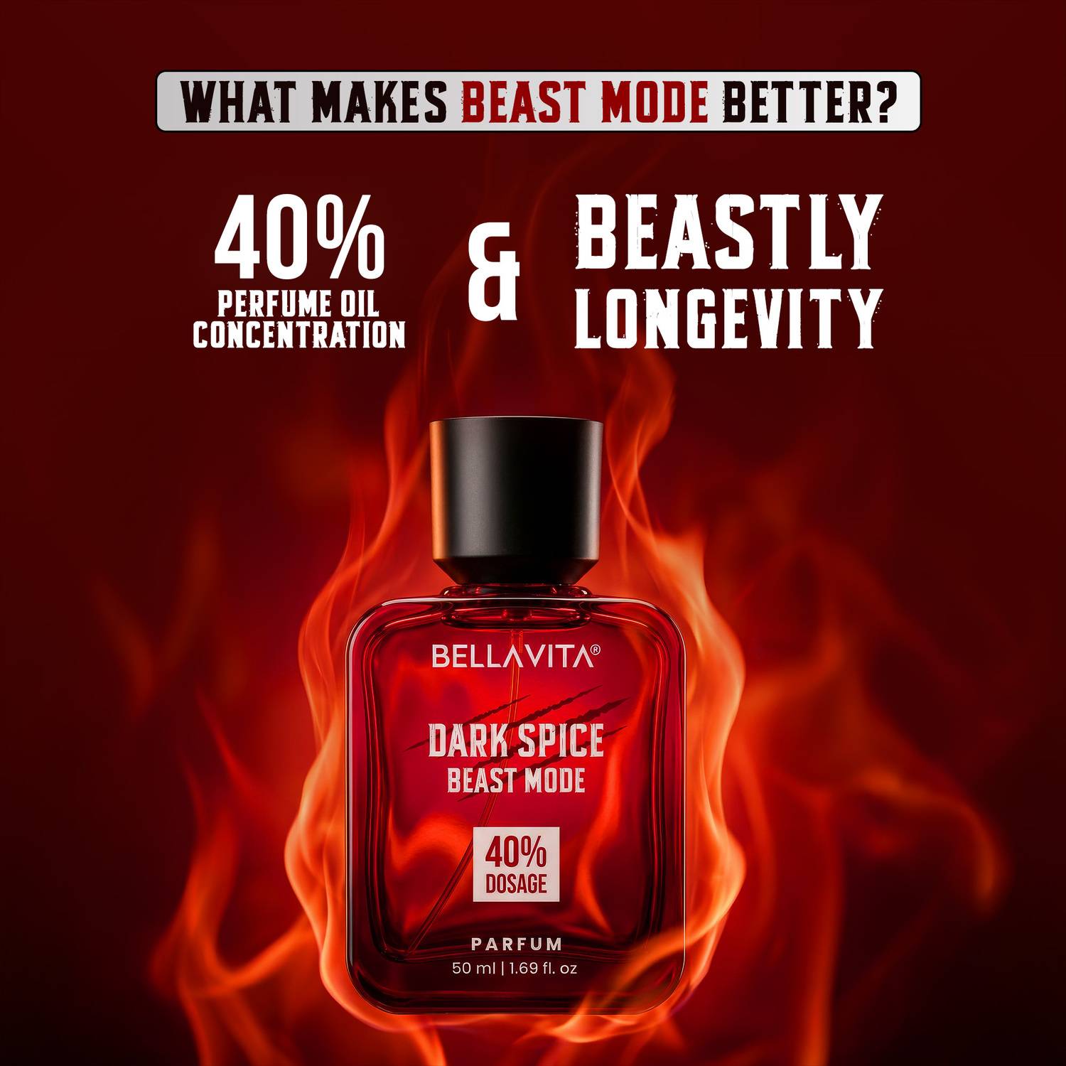 BELLAVITA Dark Spice Beast Mode Perfume 50 ml - Image 2