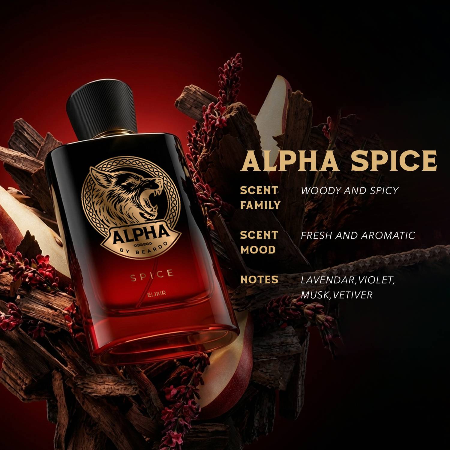 BEARDO Alpha Spice Elixir Woody & Spicy Perfume 100 ml - Image 2