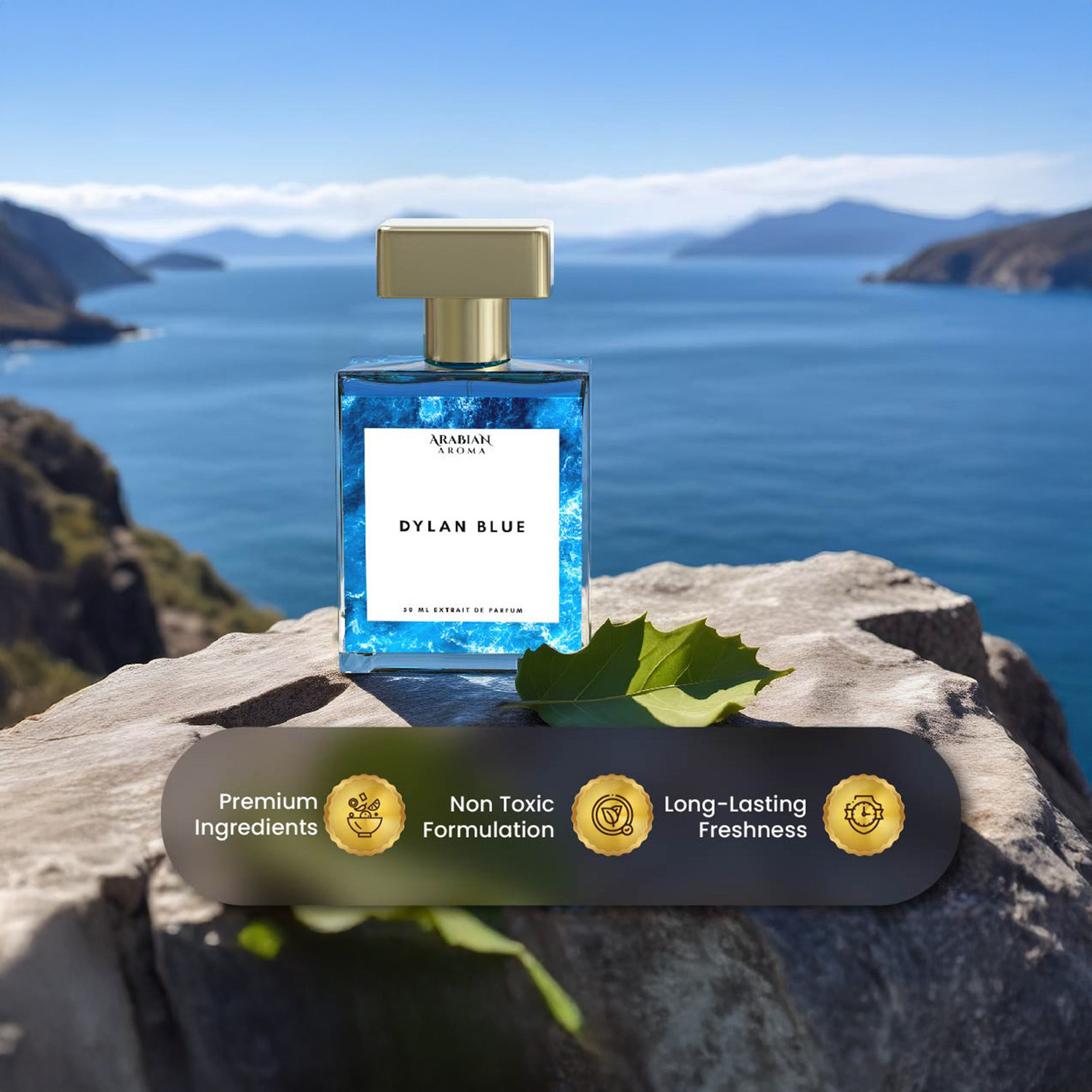 Image of Arabian Aroma Dylan Blue Perfume For Men Premium Long Lasting Extrait De Parfum - 50 ml
