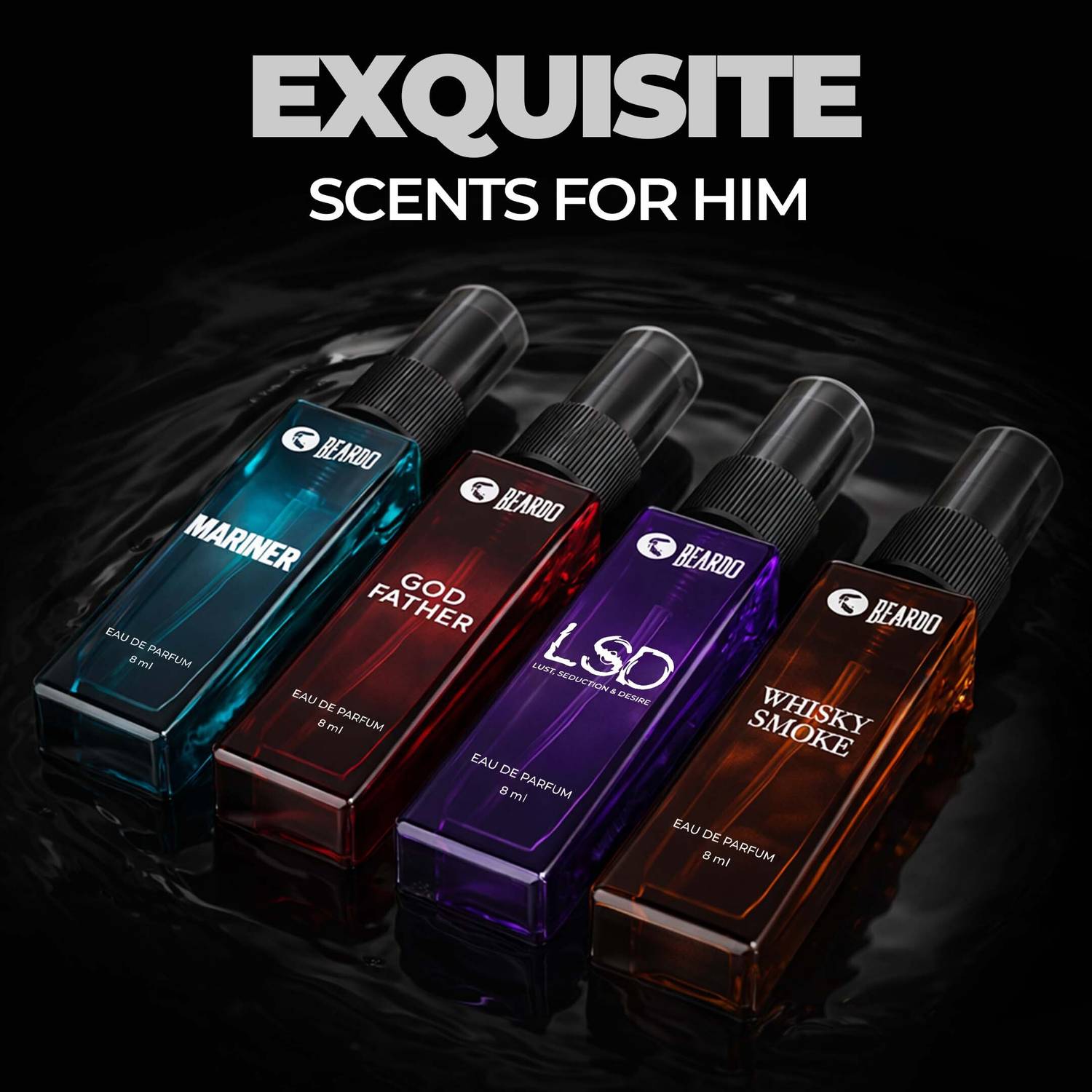 BEARDO Assorted Premium Perfume Gift Pack of 4 · 8 ml (32 ml total) - Image 4