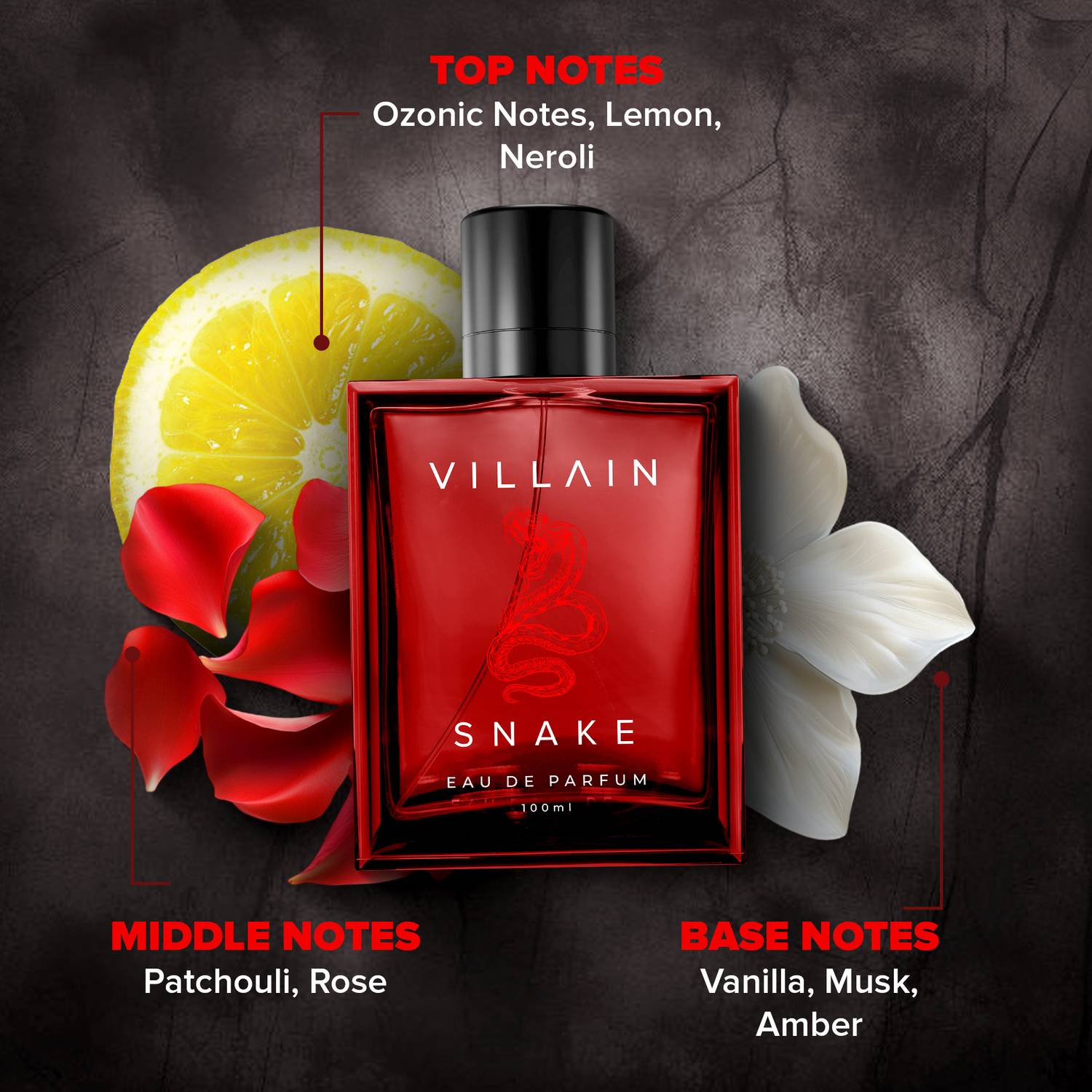 VILLAIN SNAKE Perfume 100ml for Men - Image 3