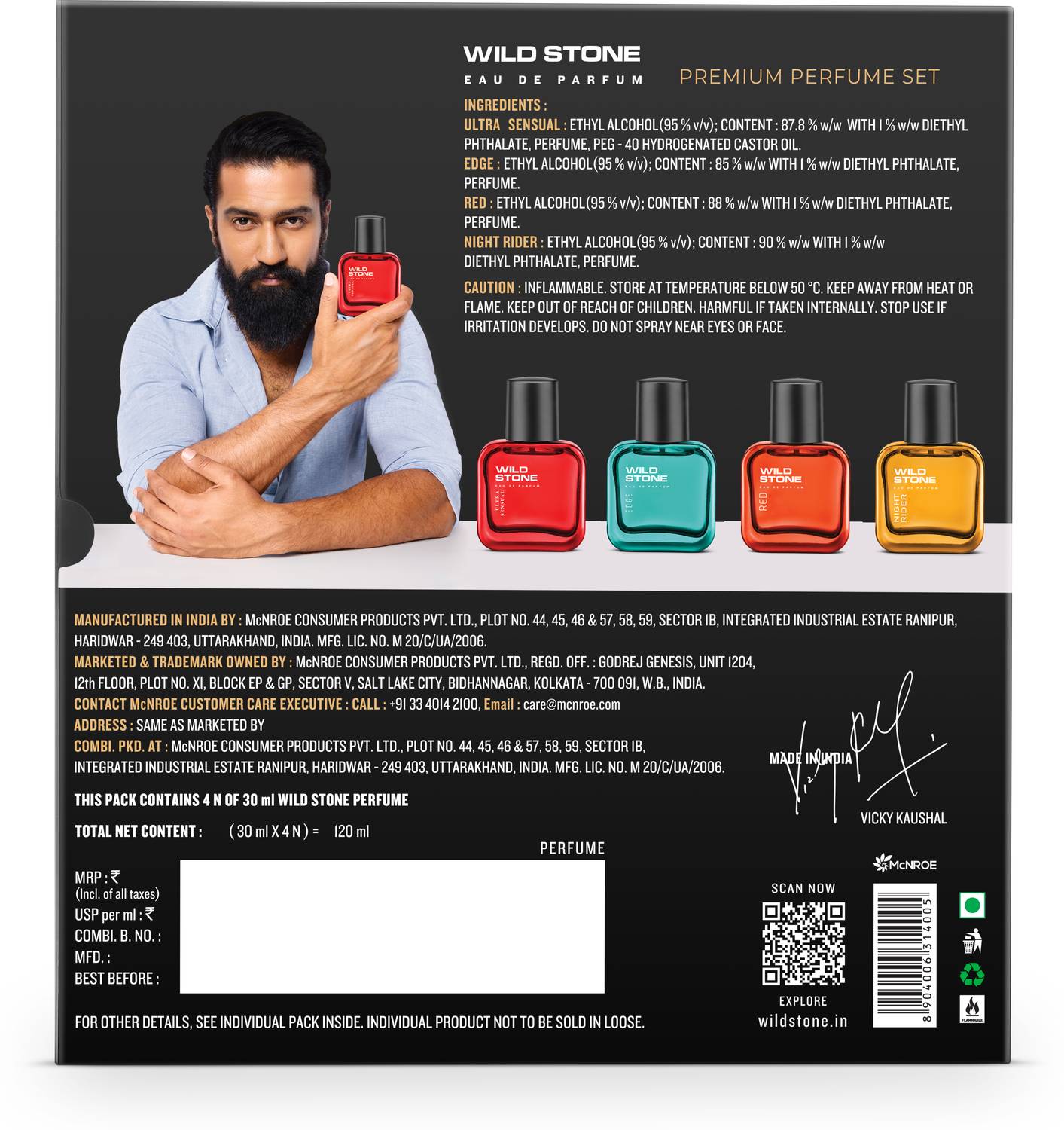 Wild Stone Ultra Sensual Edge Night Rider Red Eau de Parfum 120 ml - Image 5