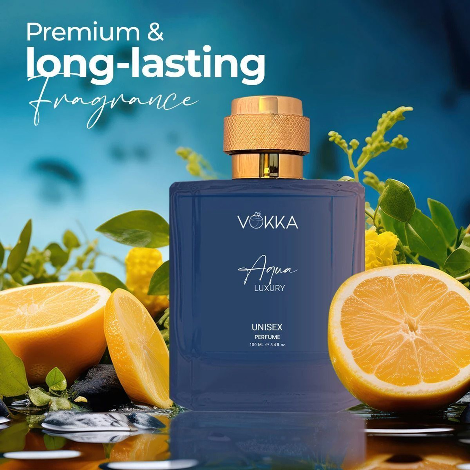 Image of VOKKA Oud & Aqua Unisex Luxury Long Lasting Woody Aquatic Perfume Gift Set| Eau de Parfum - 200 ml