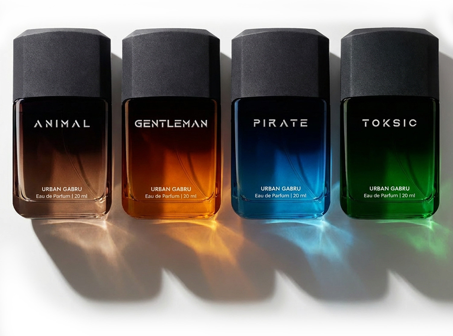 Image of urbangabru Long Lasting Men's Perfume Gift Set with 4 Premium EDP Fragrances Eau de Parfum - 80 ml