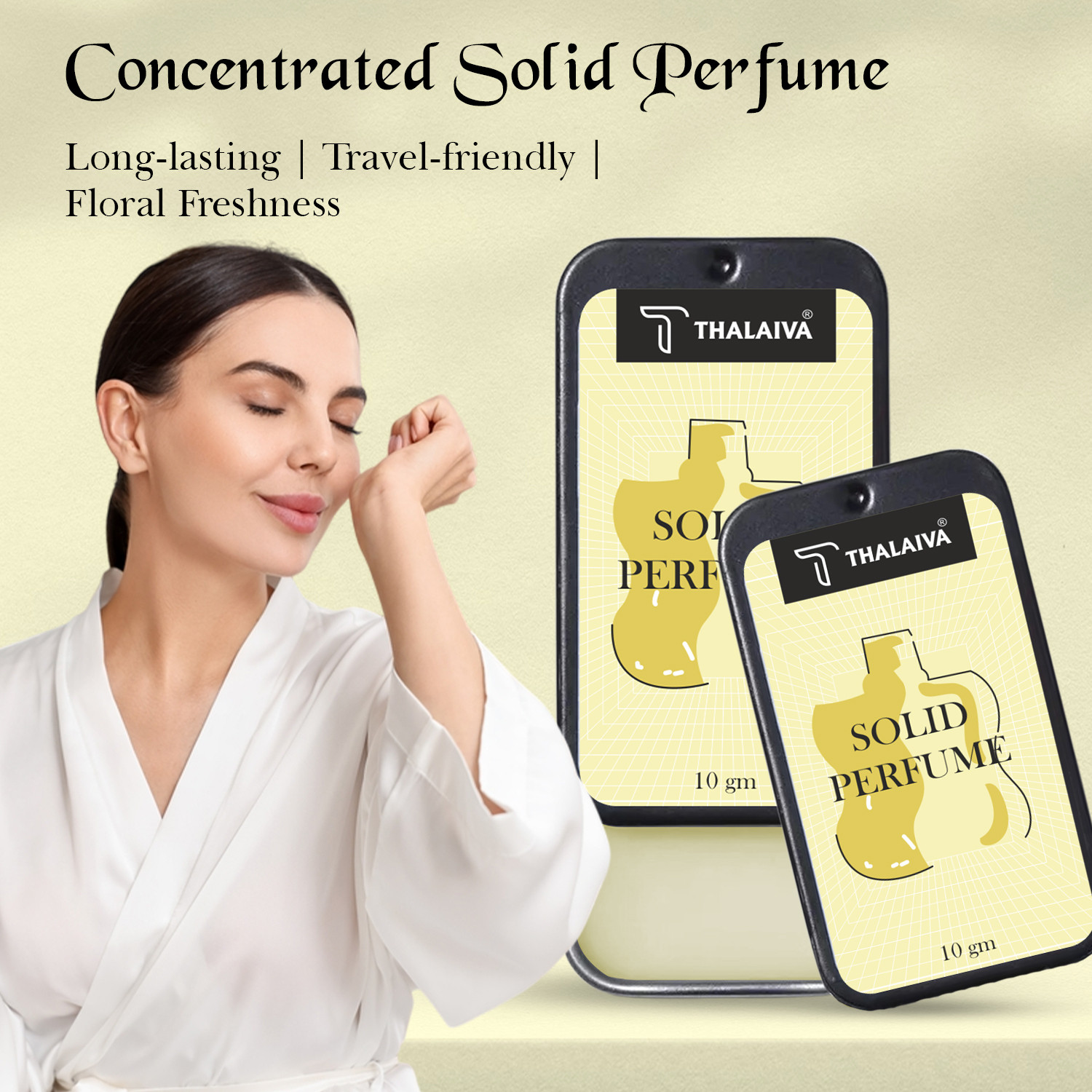 Image of Thalaiva Solid Perfume Combo | Pineapple & Blueberry Blossom | Alcohol-Free | 10g Each Eau de Parfum - 20 ml