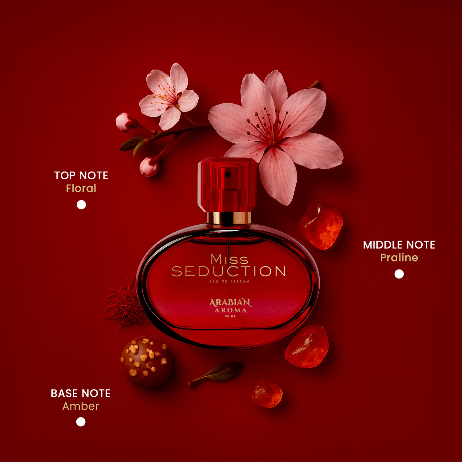 Image of Arabian Aroma Miss Seduction Eau de Parfum Long Lasting Perfume for Women Perfume Long Lasting Eau de Parfum - 50 ml (For Women)